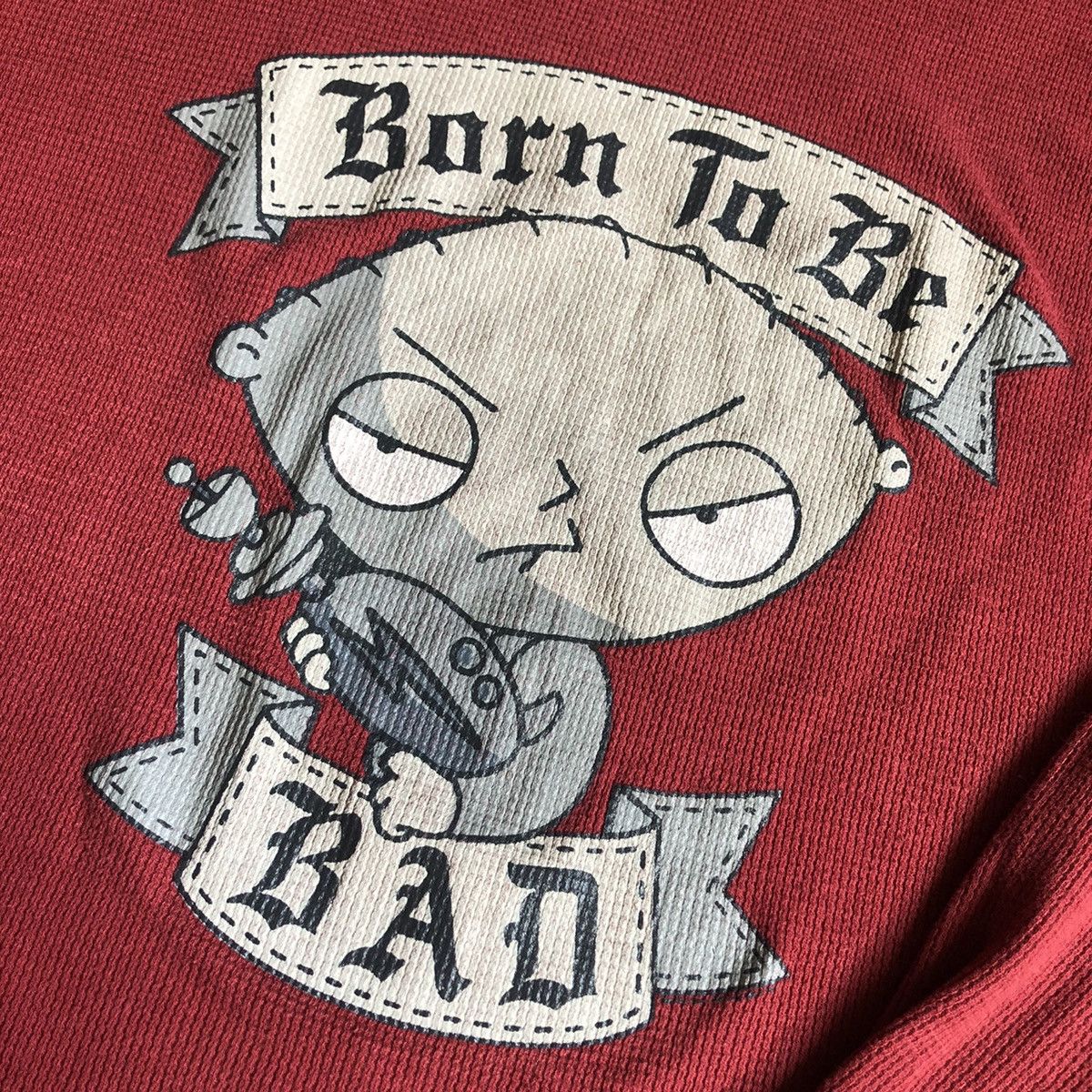 Cartoon Network Vintage Family Guy Stewie Born To Be Bad Thermal Longsleeve Size US M / EU 48-50 / 2 - 3 Thumbnail
