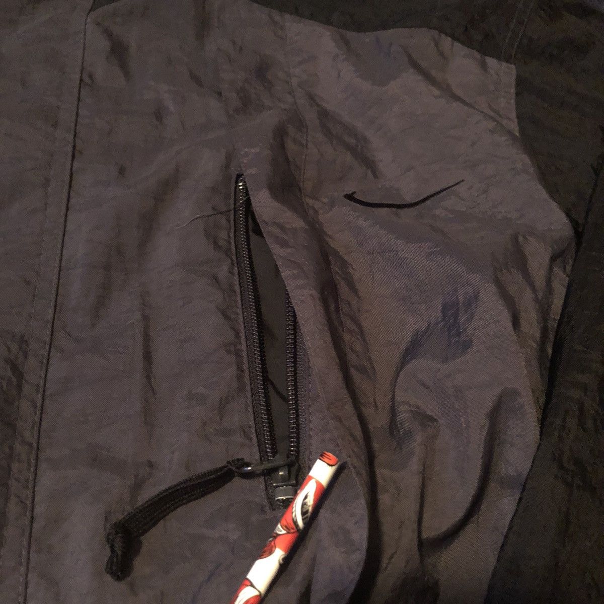 Nike Vintage 1990s Nike Swoosh Zip Jacket Windbreaker Hood Parka Size US L / EU 52-54 / 3 - 5 Thumbnail