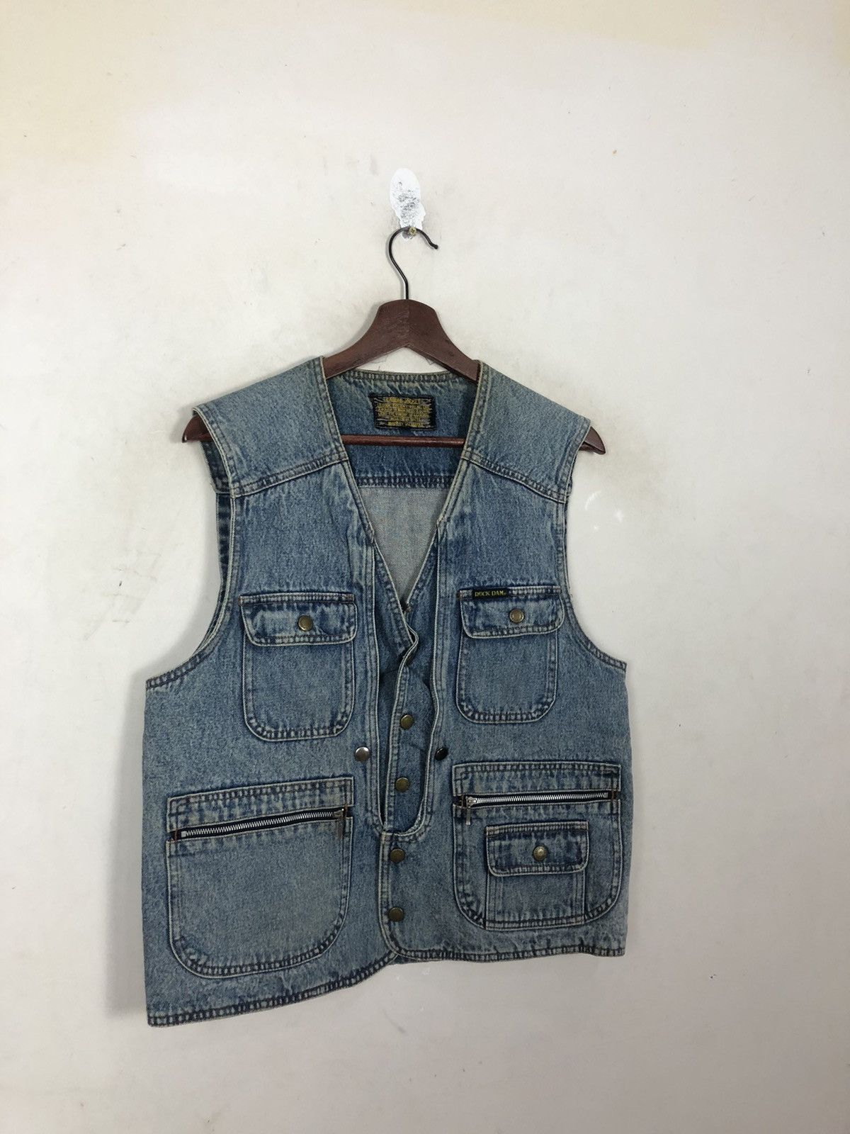 Japanese Brand × Vintage Vintage Duck Dam Denim Vest Size US L / EU 52-54 / 3 - 3 Thumbnail