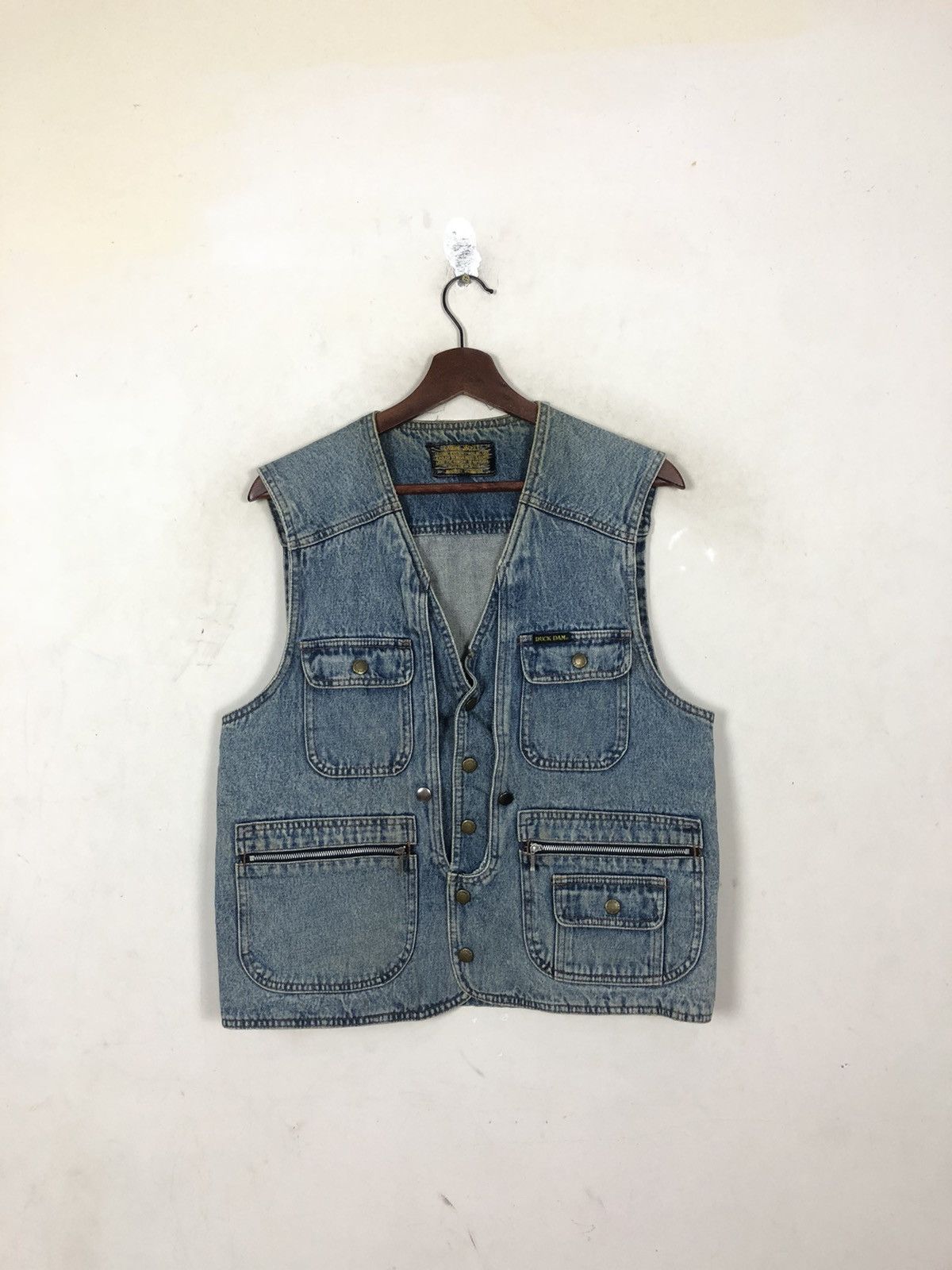 Japanese Brand × Vintage Vintage Duck Dam Denim Vest Size US L / EU 52-54 / 3 - 2 Thumbnail