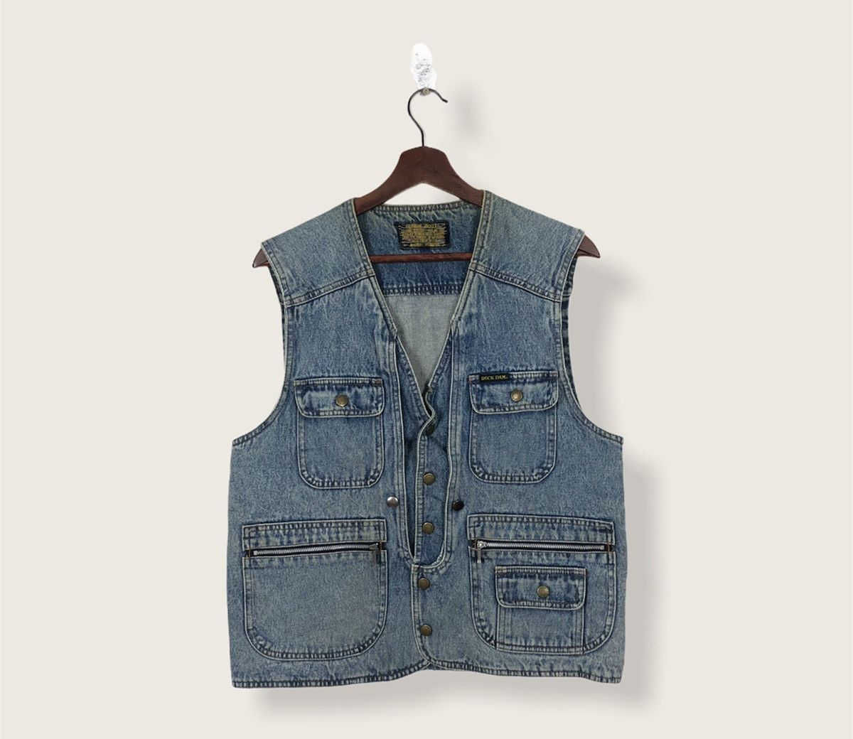 Japanese Brand × Vintage Vintage Duck Dam Denim Vest Size US L / EU 52-54 / 3 - 1 Thumbnail