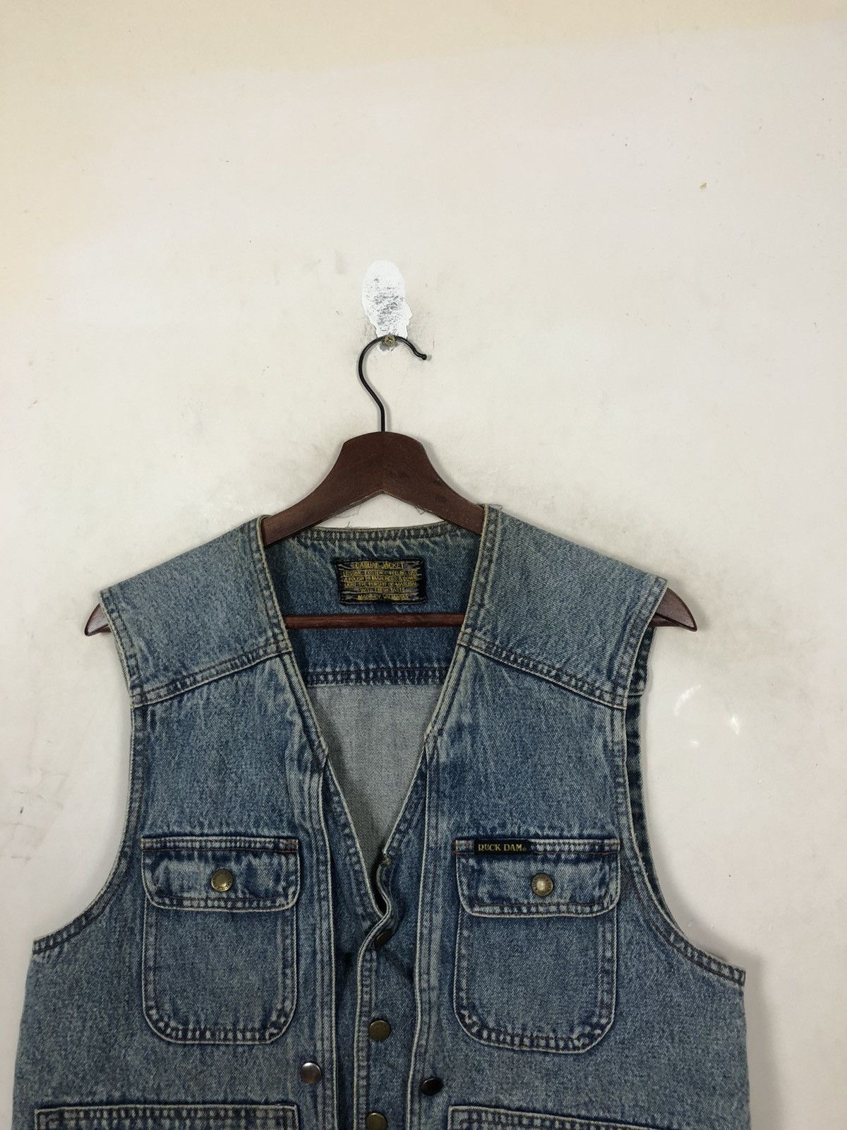 Japanese Brand × Vintage Vintage Duck Dam Denim Vest Size US L / EU 52-54 / 3 - 4 Thumbnail