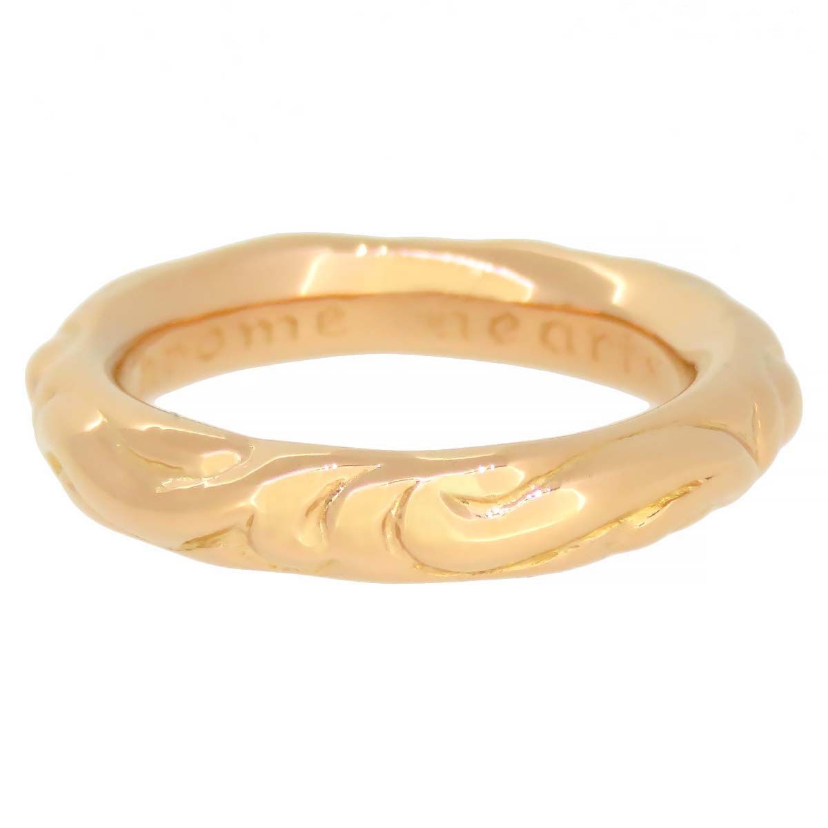 image of Chrome Hearts Gold Scroll Band Ring, Men's