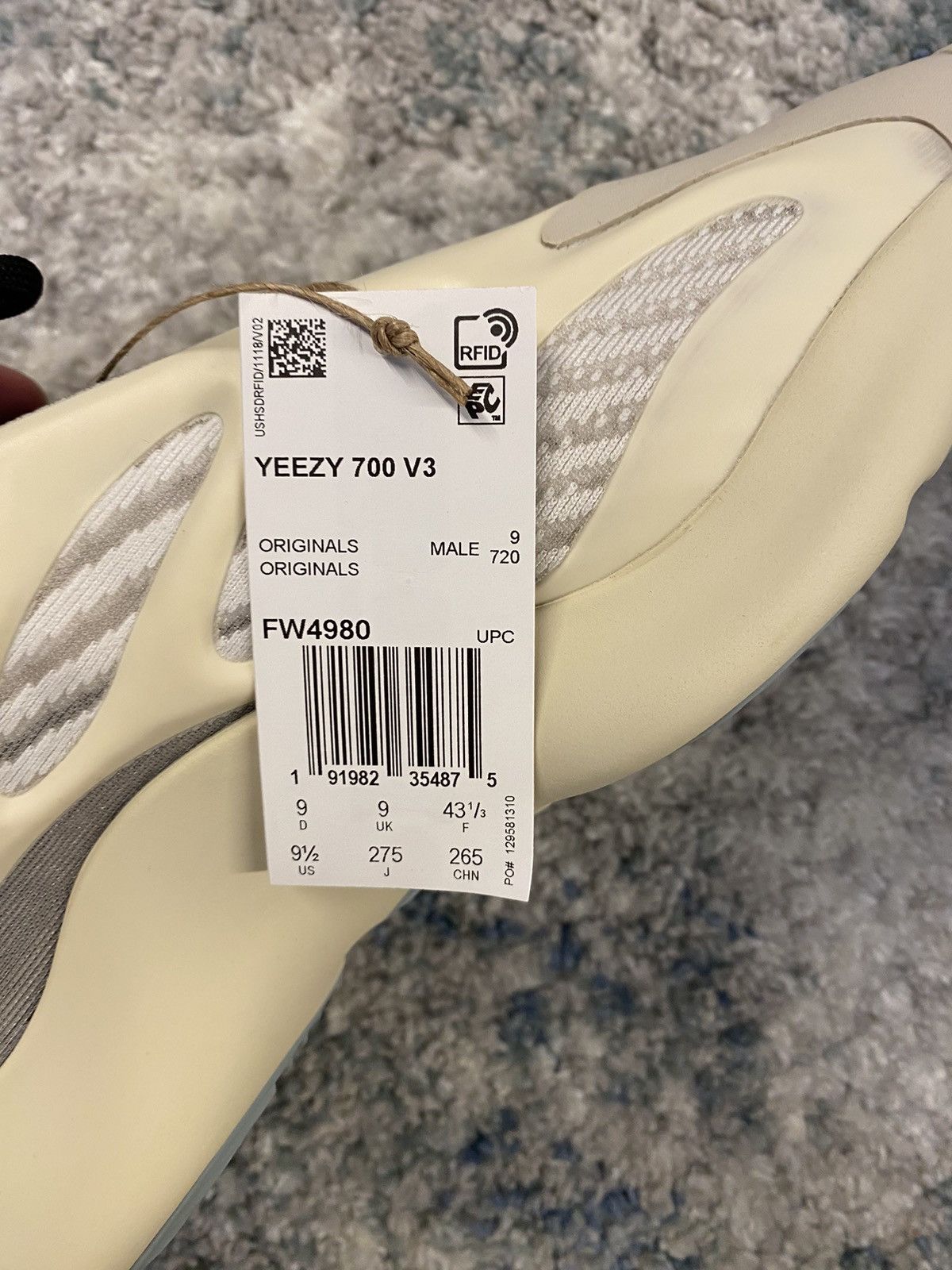 Adidas × Kanye West Adidas Yeezy 700 V3 Azael Size US 9.5 / EU 42-43 - 6 Thumbnail