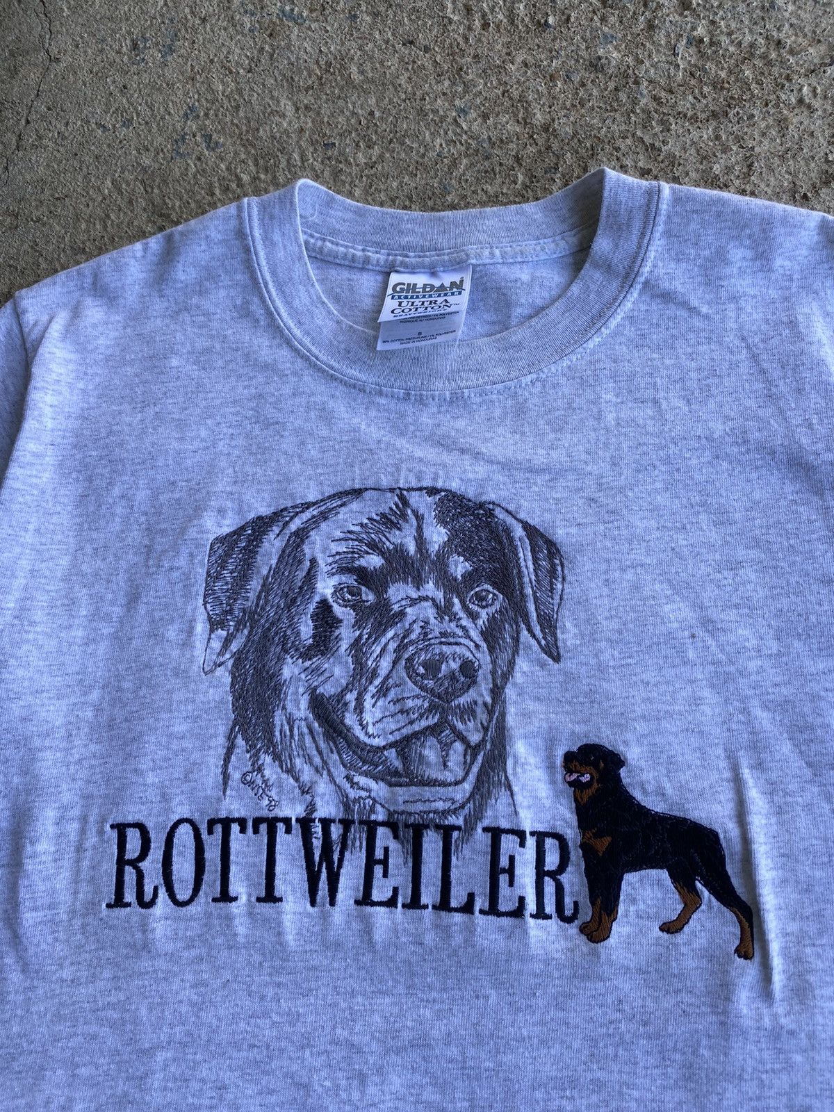 Vintage Vintage 90’s Dog Rottweiler Embroidered Shirt Size US S / EU 44-46 / 1 - 2 Thumbnail