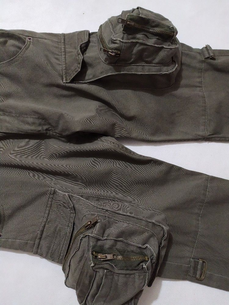 Japanese Brand 🔥 Root Three Multipocket Cargo Tactical Flared Pants Size US 29 - 11 Thumbnail