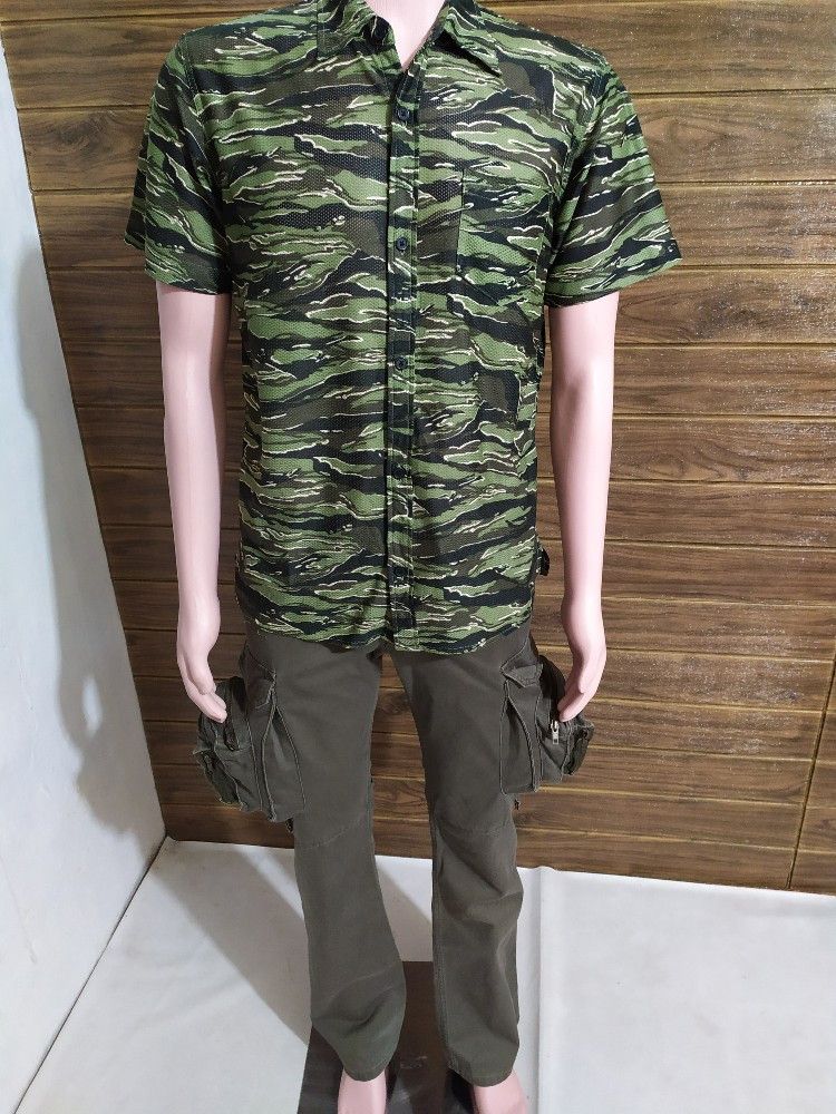Japanese Brand 🔥 Root Three Multipocket Cargo Tactical Flared Pants Size US 29 - 7 Thumbnail