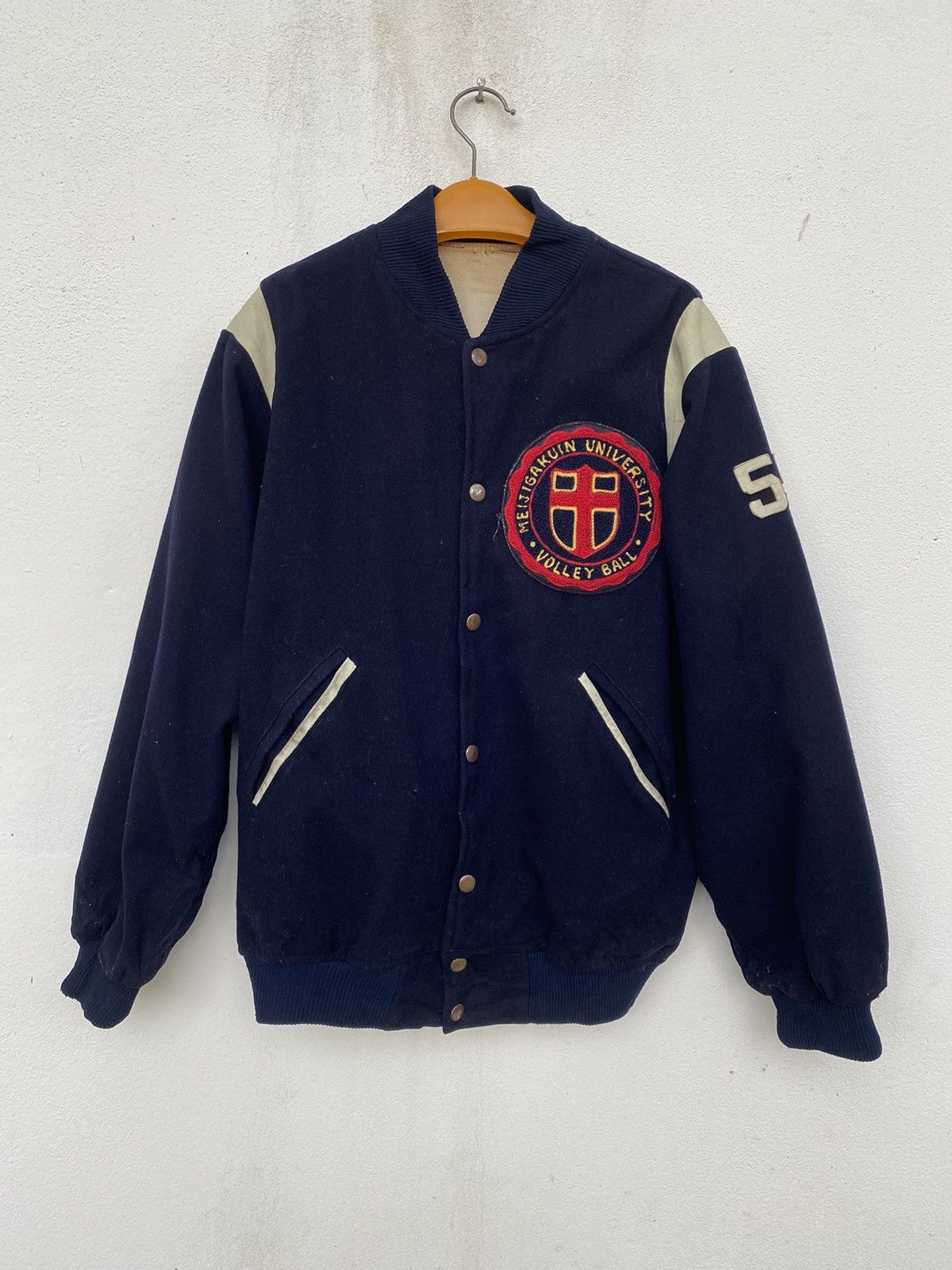 Vintage Vintage Meijigakuin University Volley Ball Varsity Jacket Size US M / EU 48-50 / 2 - 2 Thumbnail