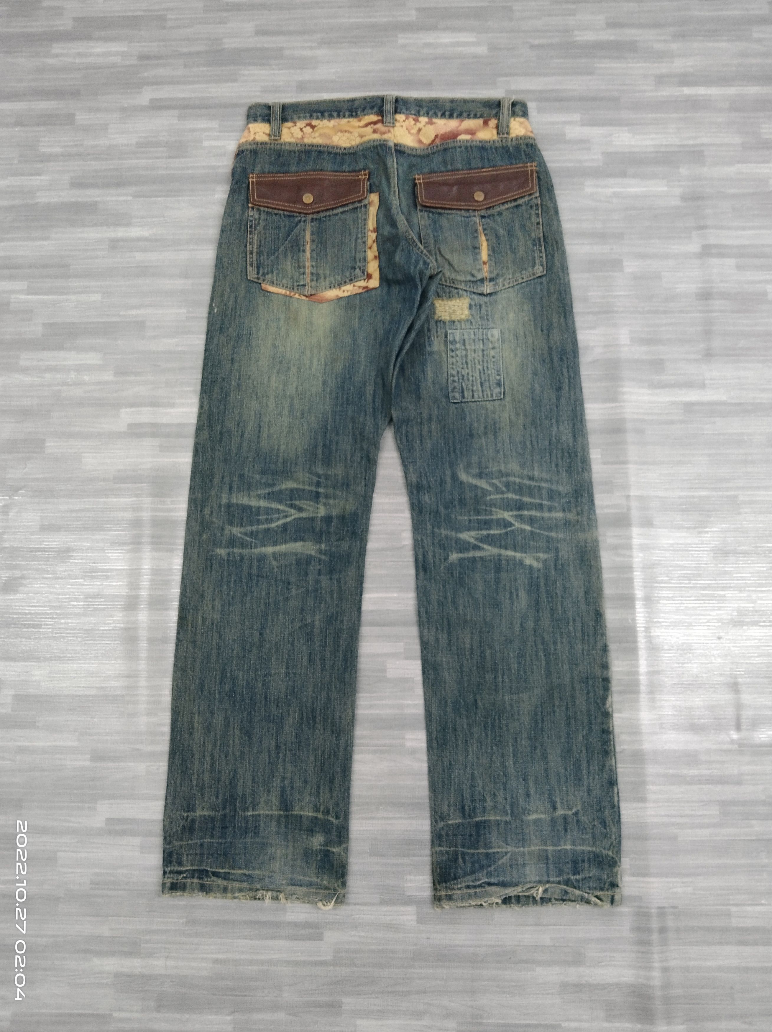 Art Comes First × Japanese Brand INTERNATIONALE DISTRESSED PACTHWORK DENIM PANTS Size US 31 - 3 Thumbnail