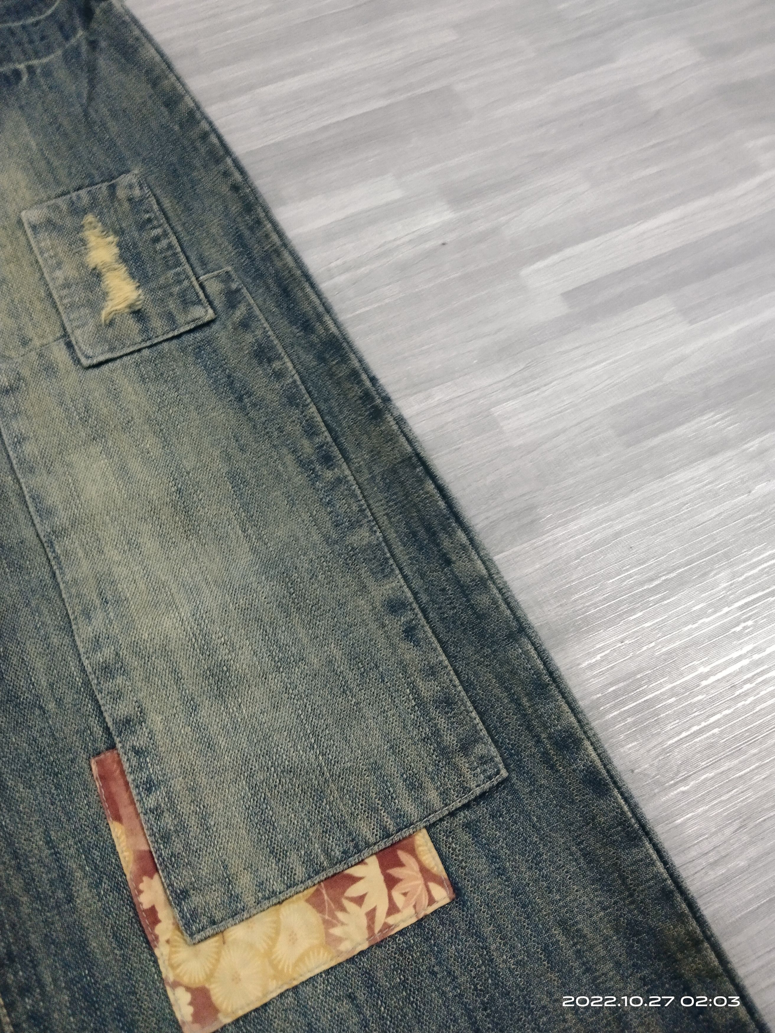 Art Comes First × Japanese Brand INTERNATIONALE DISTRESSED PACTHWORK DENIM PANTS Size US 31 - 7 Thumbnail