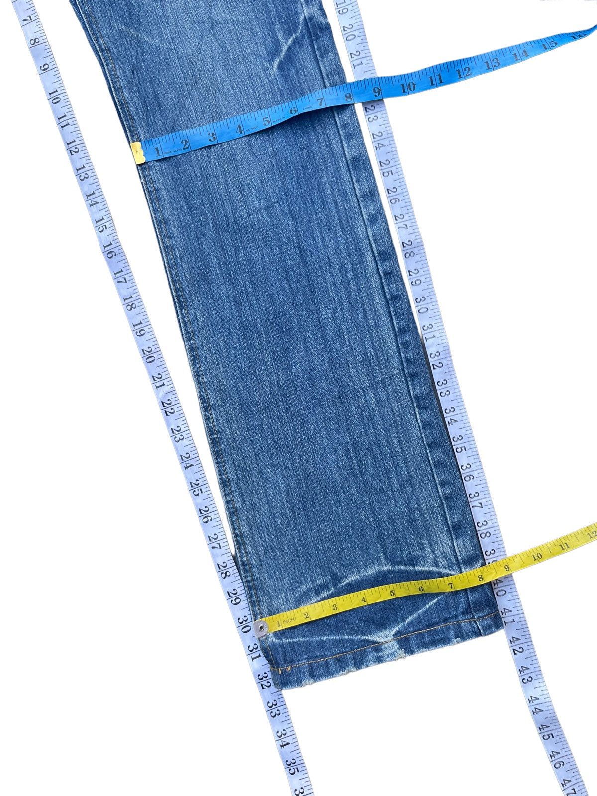 Japanese Brand Point Loma Peace Distresed Denim Size US 33 - 18 Thumbnail
