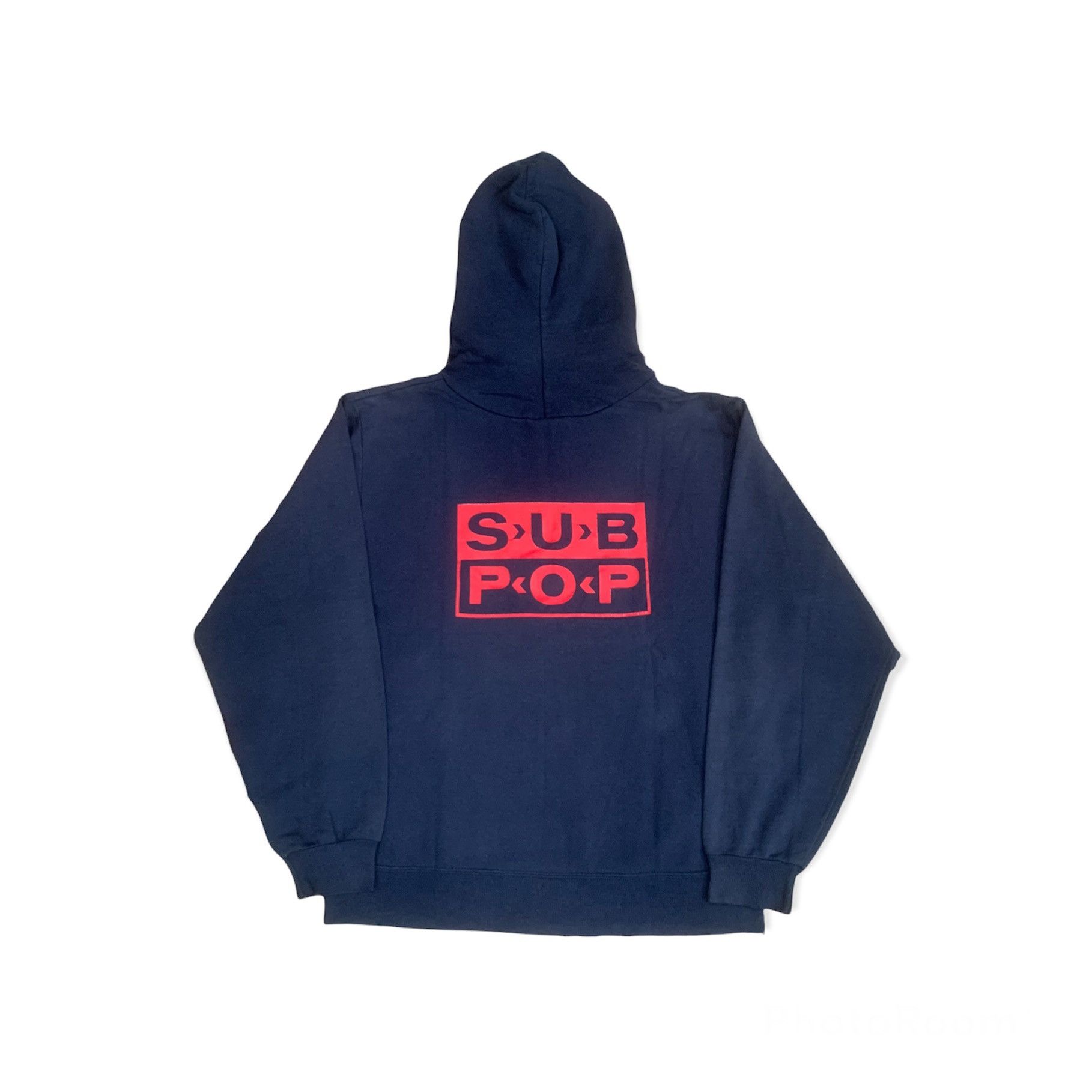 image of Kurt Cobain x Mudhoney Vintage Sub Pop Rockboss Hoodie Sweatshirt Grunge in Blue (Size Medium)