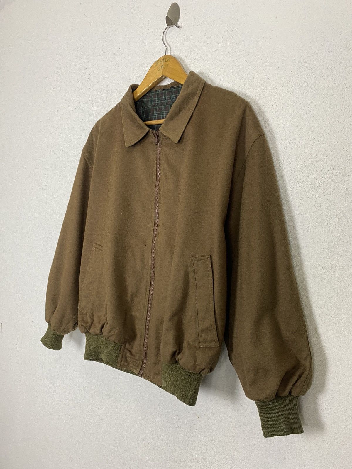 Alfred Dunhill × Vintage VINTAGE DUNHILL BOMBER JACKET WOOL FABRIC Size US L / EU 52-54 / 3 - 3 Thumbnail