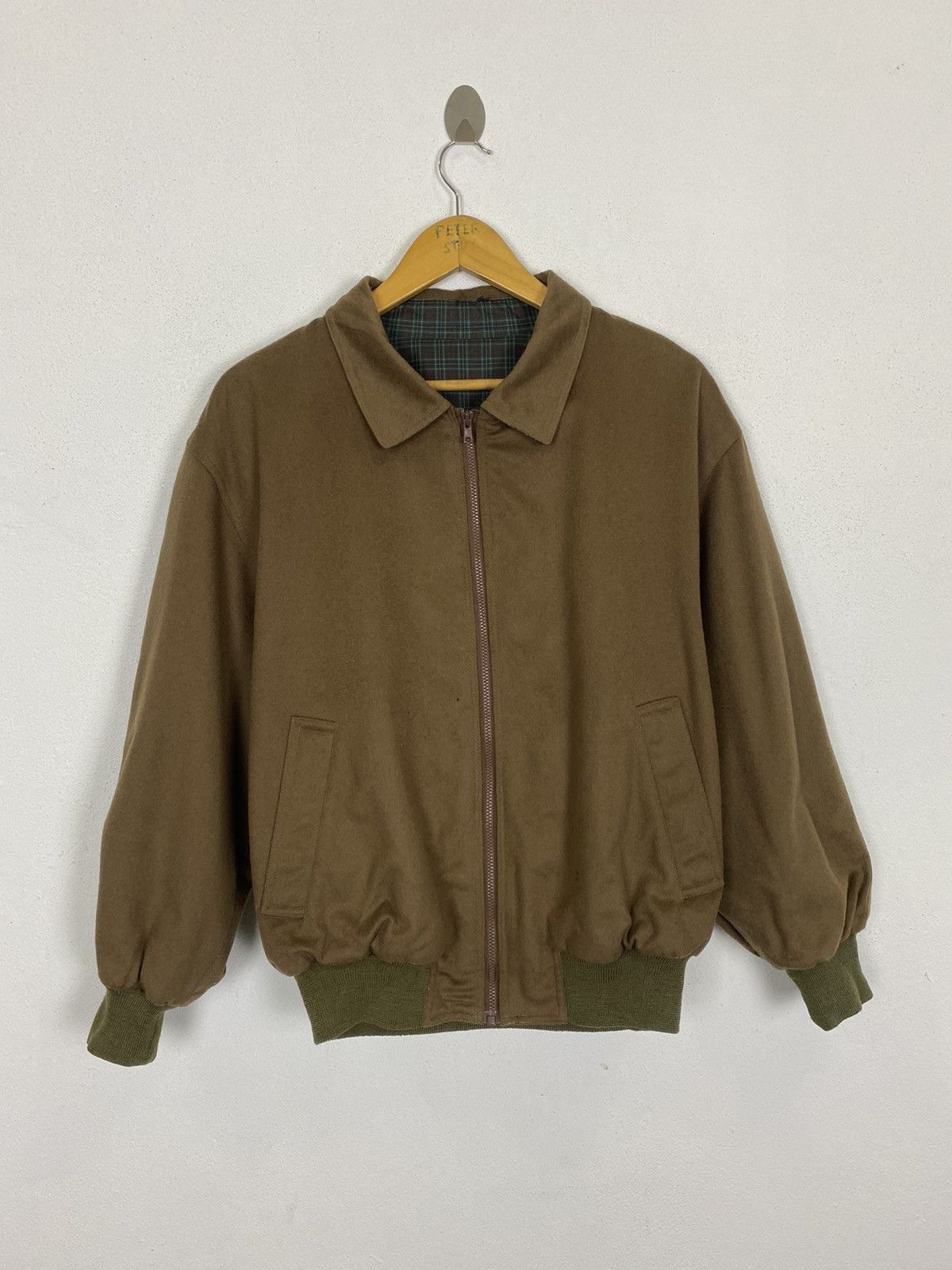 Alfred Dunhill × Vintage VINTAGE DUNHILL BOMBER JACKET WOOL FABRIC Size US L / EU 52-54 / 3 - 2 Thumbnail