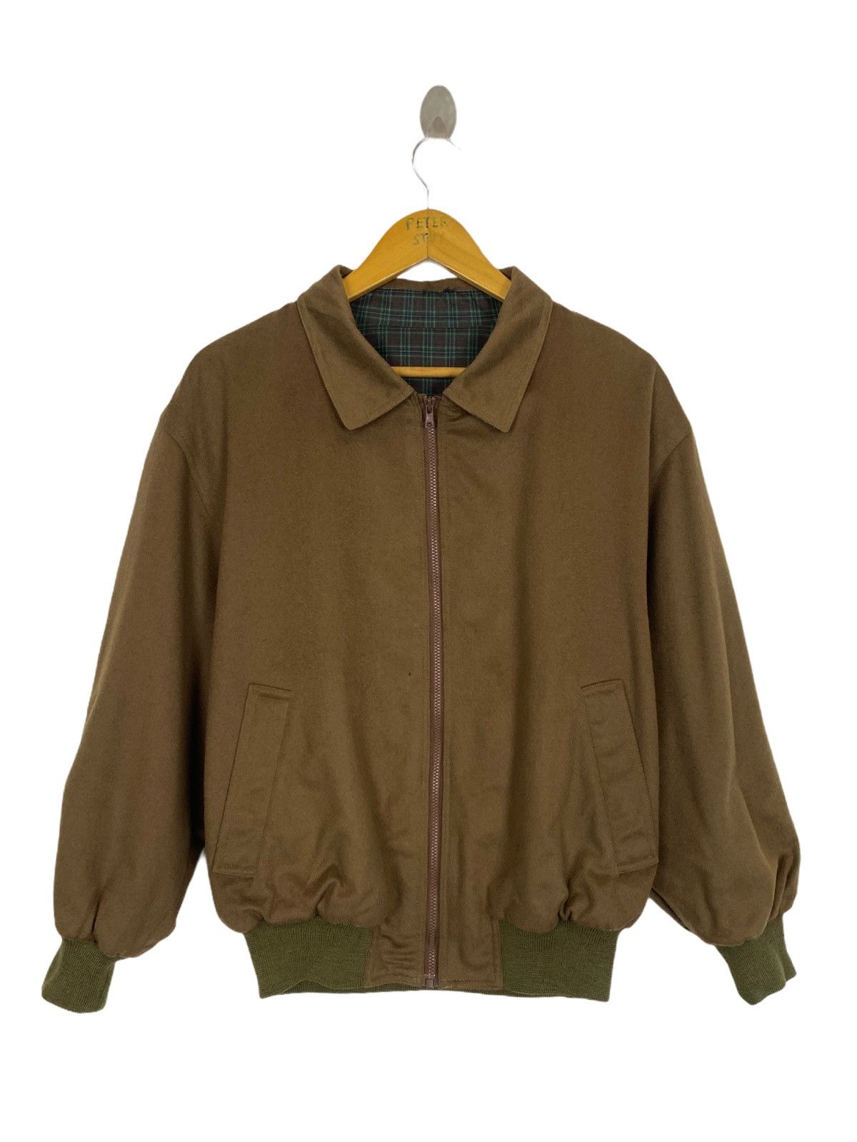 Alfred Dunhill × Vintage VINTAGE DUNHILL BOMBER JACKET WOOL FABRIC Size US L / EU 52-54 / 3 - 1 Thumbnail