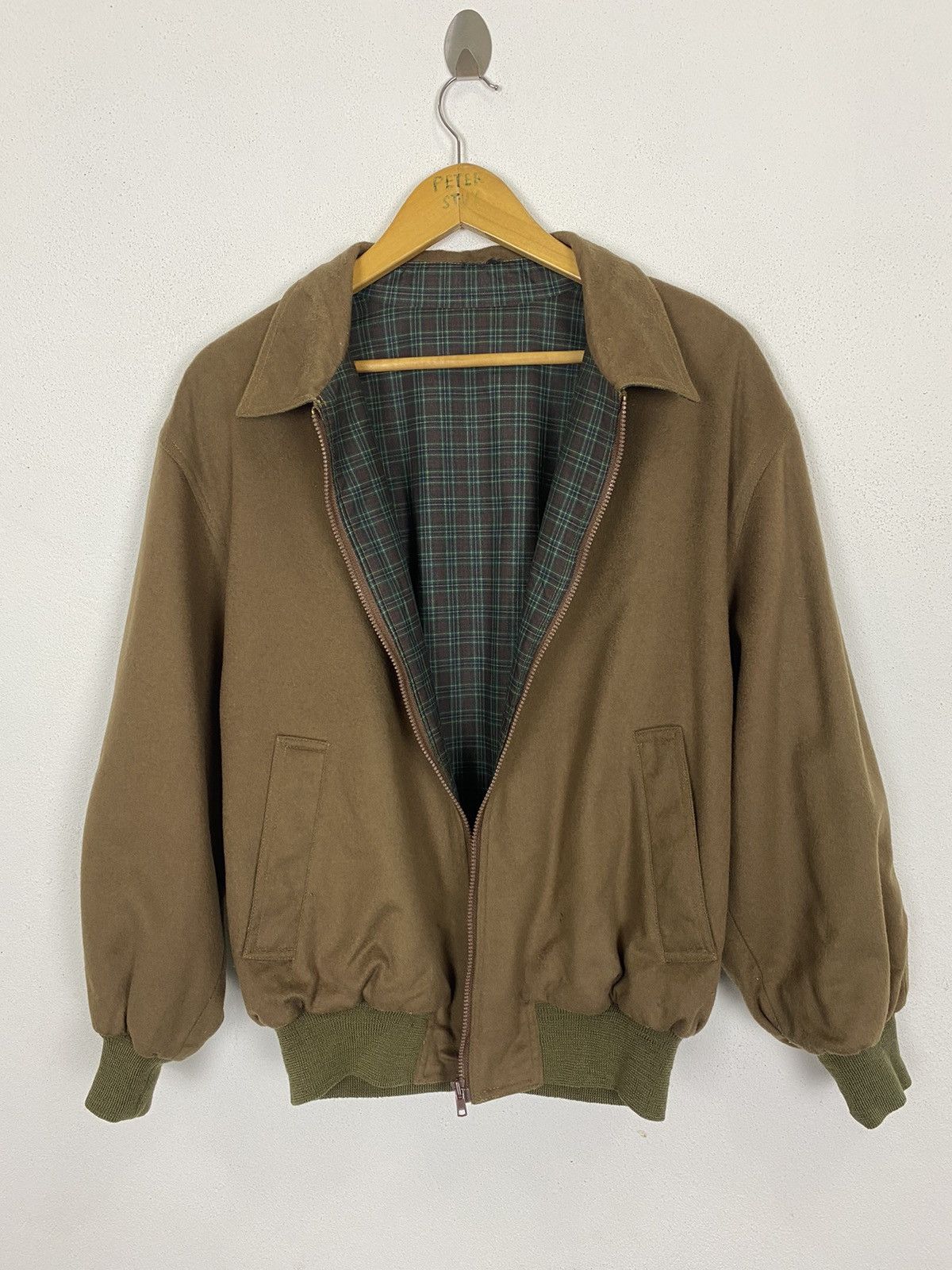 Alfred Dunhill × Vintage VINTAGE DUNHILL BOMBER JACKET WOOL FABRIC Size US L / EU 52-54 / 3 - 9 Thumbnail