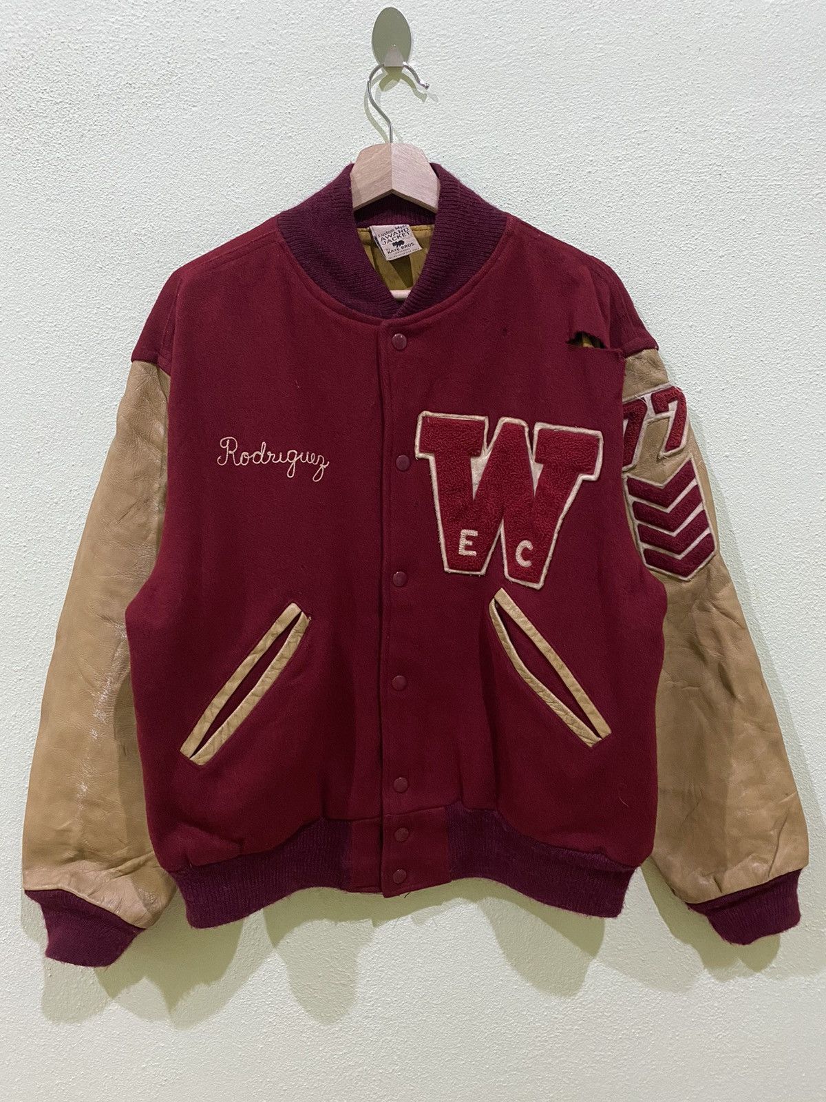 Vintage Custom Made Award Jacket by Kaye Bros Varsity Jacket Size US M / EU 48-50 / 2 - 1 Thumbnail