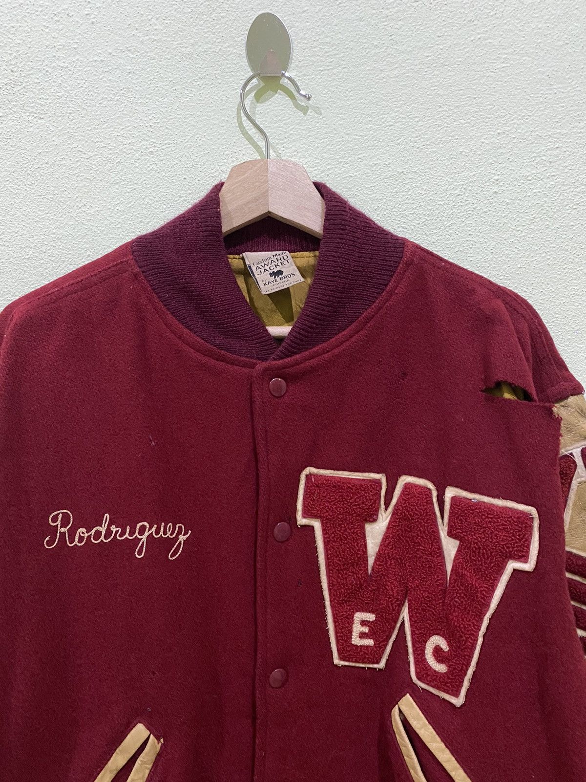 Vintage Custom Made Award Jacket by Kaye Bros Varsity Jacket Size US M / EU 48-50 / 2 - 3 Thumbnail