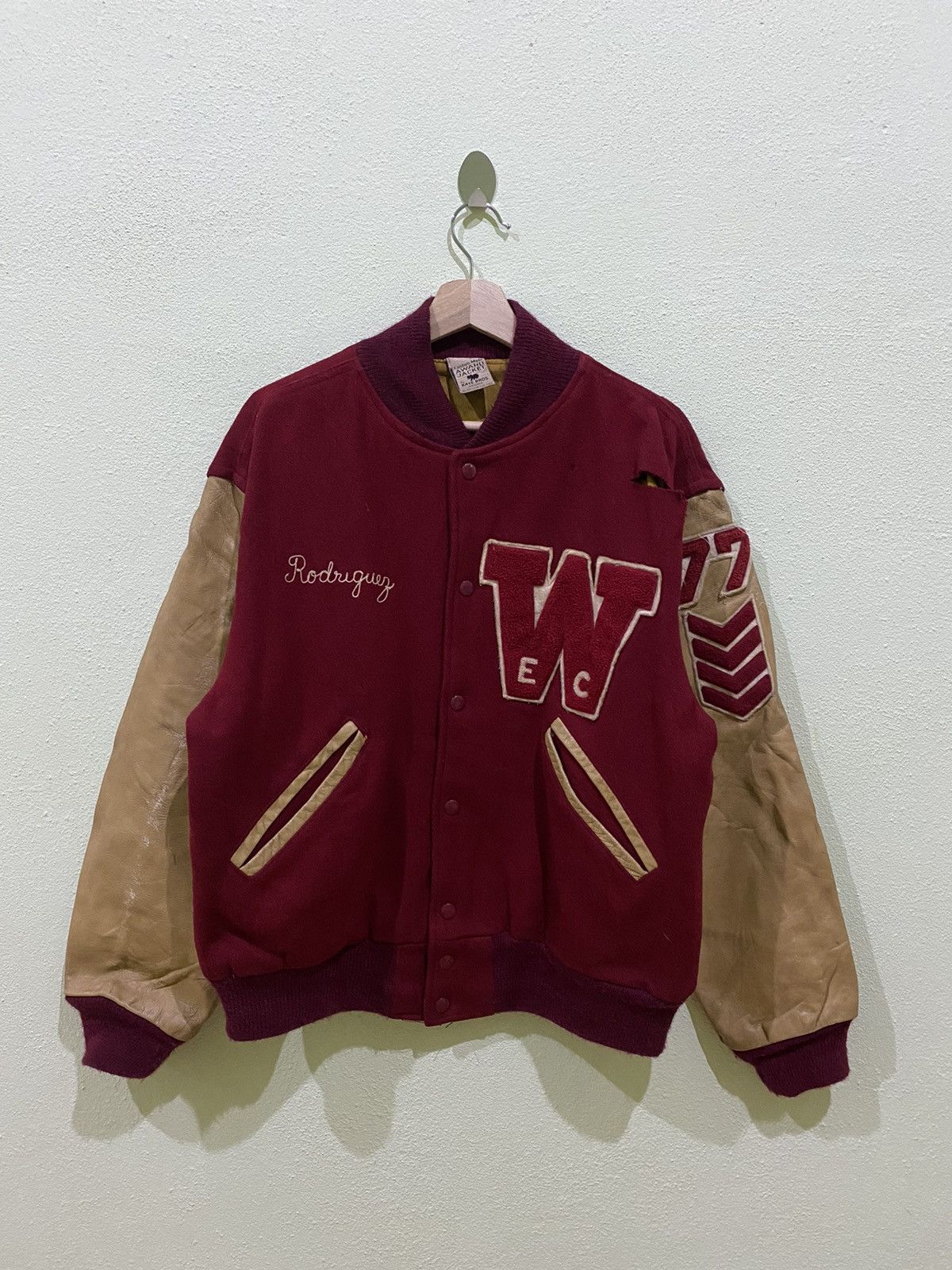 Vintage Custom Made Award Jacket by Kaye Bros Varsity Jacket Size US M / EU 48-50 / 2 - 2 Thumbnail