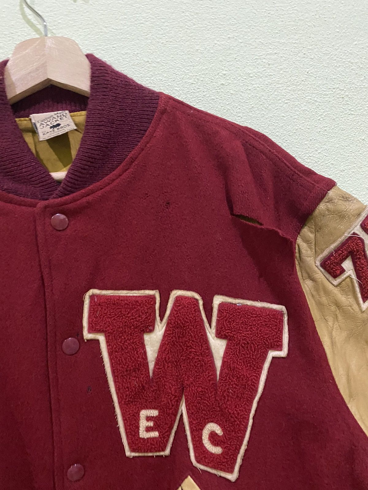 Vintage Custom Made Award Jacket by Kaye Bros Varsity Jacket Size US M / EU 48-50 / 2 - 9 Thumbnail