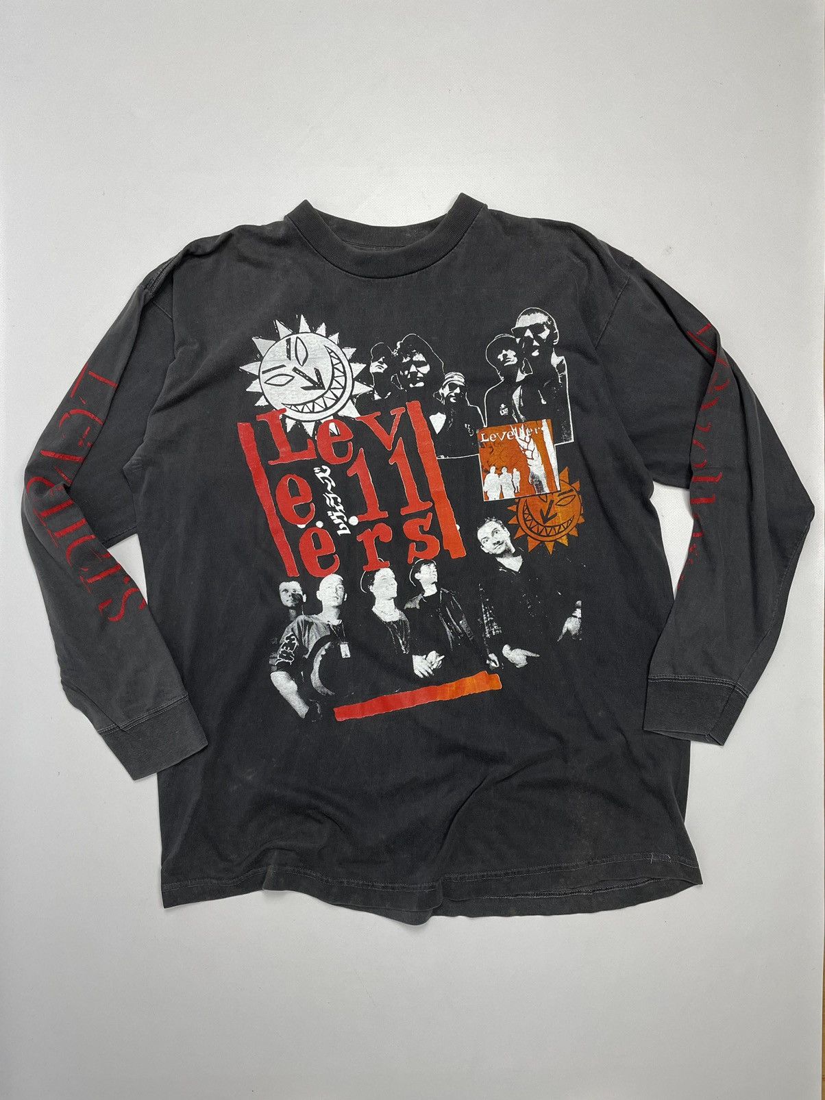Band Tees × Vintage Vintage 90s Levellers Band Long Sleeve T-Shirt Size US L / EU 52-54 / 3 - 1 Thumbnail