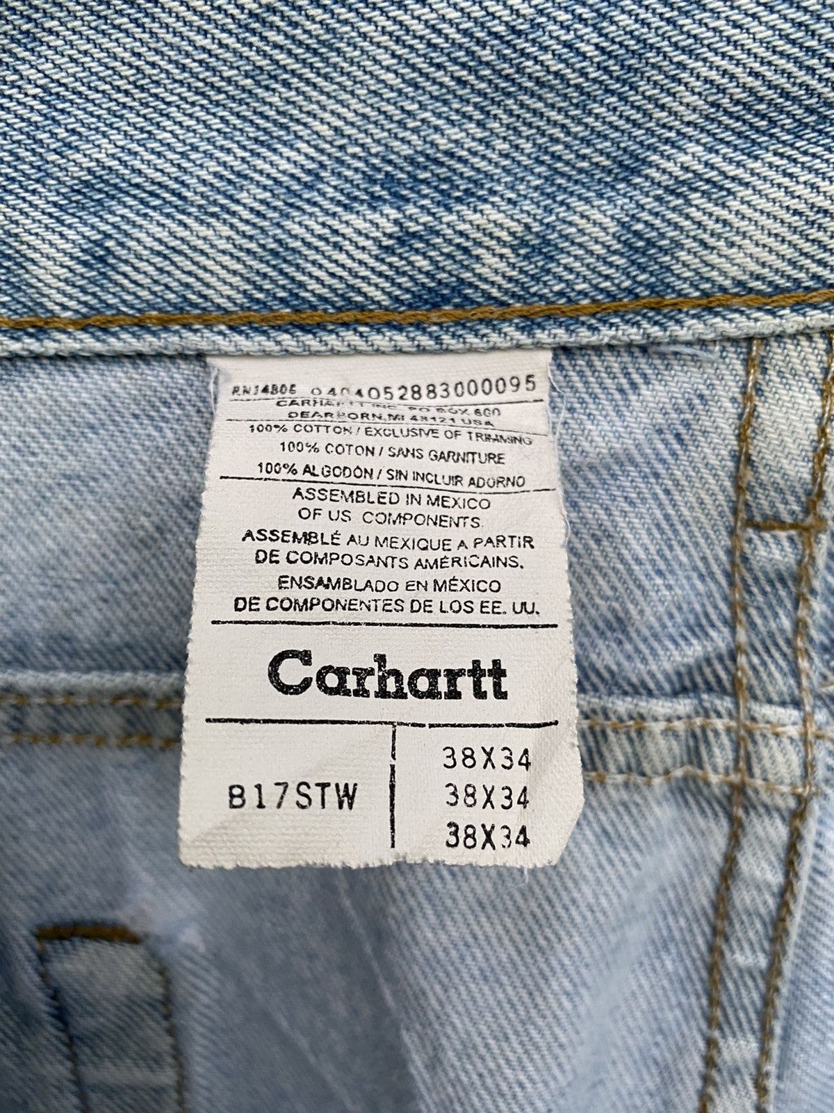 Carhartt × Vintage Vintage 90s Carhartt Denim Pants Size US 36 / EU 52 - 16 Thumbnail