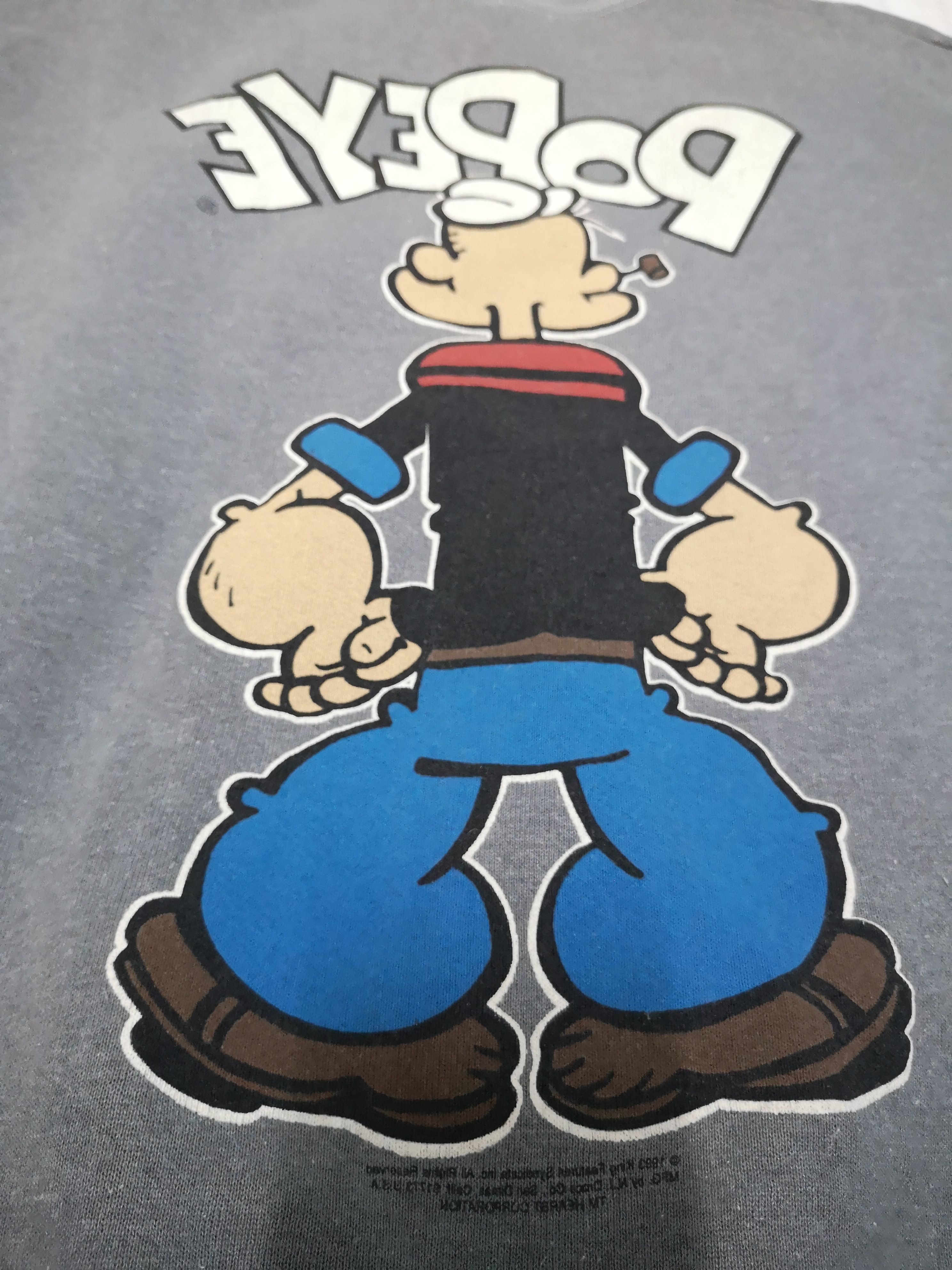 Cartoon Network × Vintage 🔥Popeye Crazy Print Sweatshirt 1993 Size US L / EU 52-54 / 3 - 4 Thumbnail