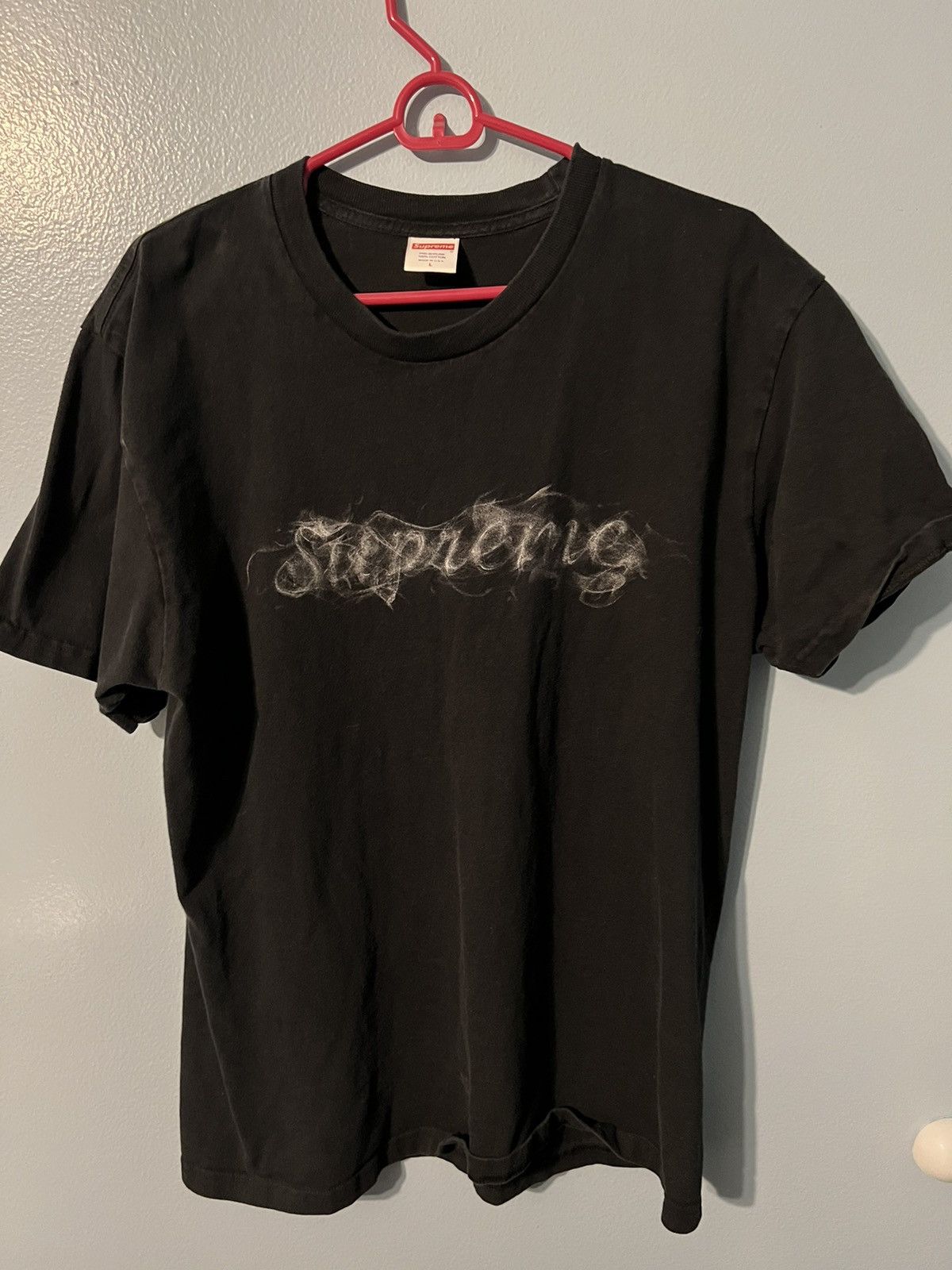 Supreme FW19 Supreme Smoke Tee Black Grey Size Large Used | Grailed