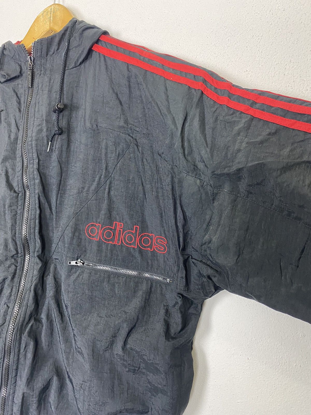 Adidas × Vintage VINTAGE ADIDAS HODDIES JACKET BIG LOGO Size US M / EU 48-50 / 2 - 7 Thumbnail