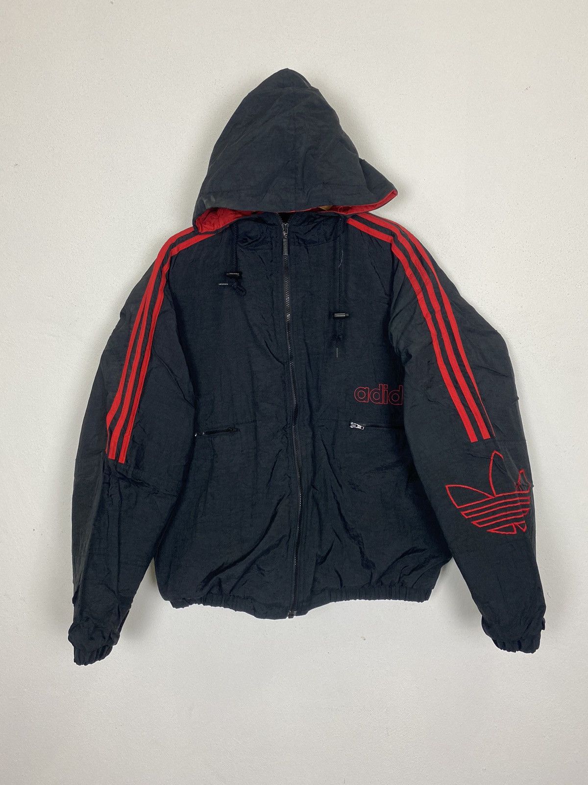 Adidas × Vintage VINTAGE ADIDAS HODDIES JACKET BIG LOGO Size US M / EU 48-50 / 2 - 2 Thumbnail