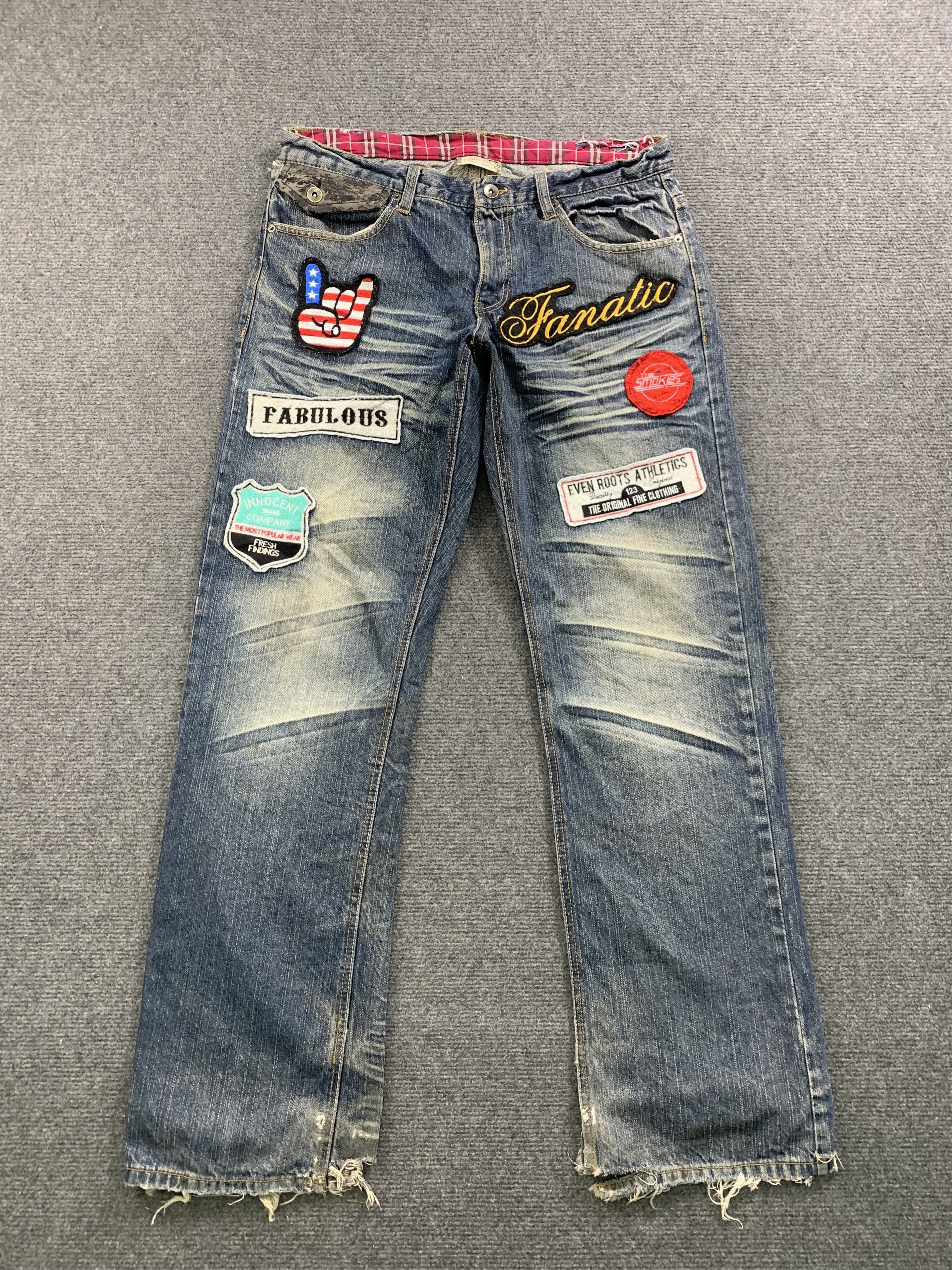 image of Distressed Denim x Vintage Distressed Faded Blue Jeans in Blue Denim, Men's (Size 34)