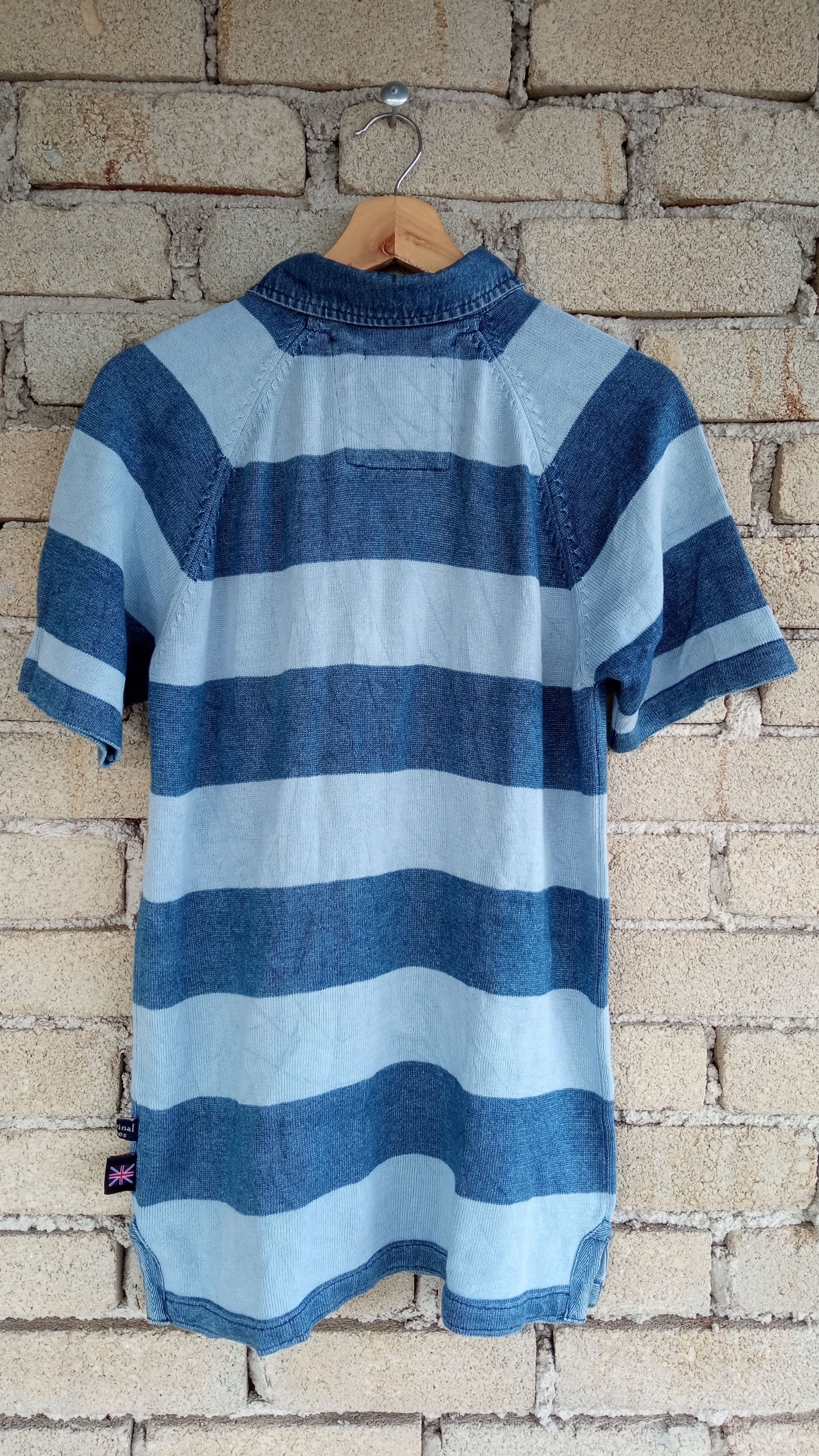 Indigo × Japanese Brand 🔥🔥Original Blues Indigo Dye Border Striped T-Shirt Size US M / EU 48-50 / 2 - 13 Thumbnail