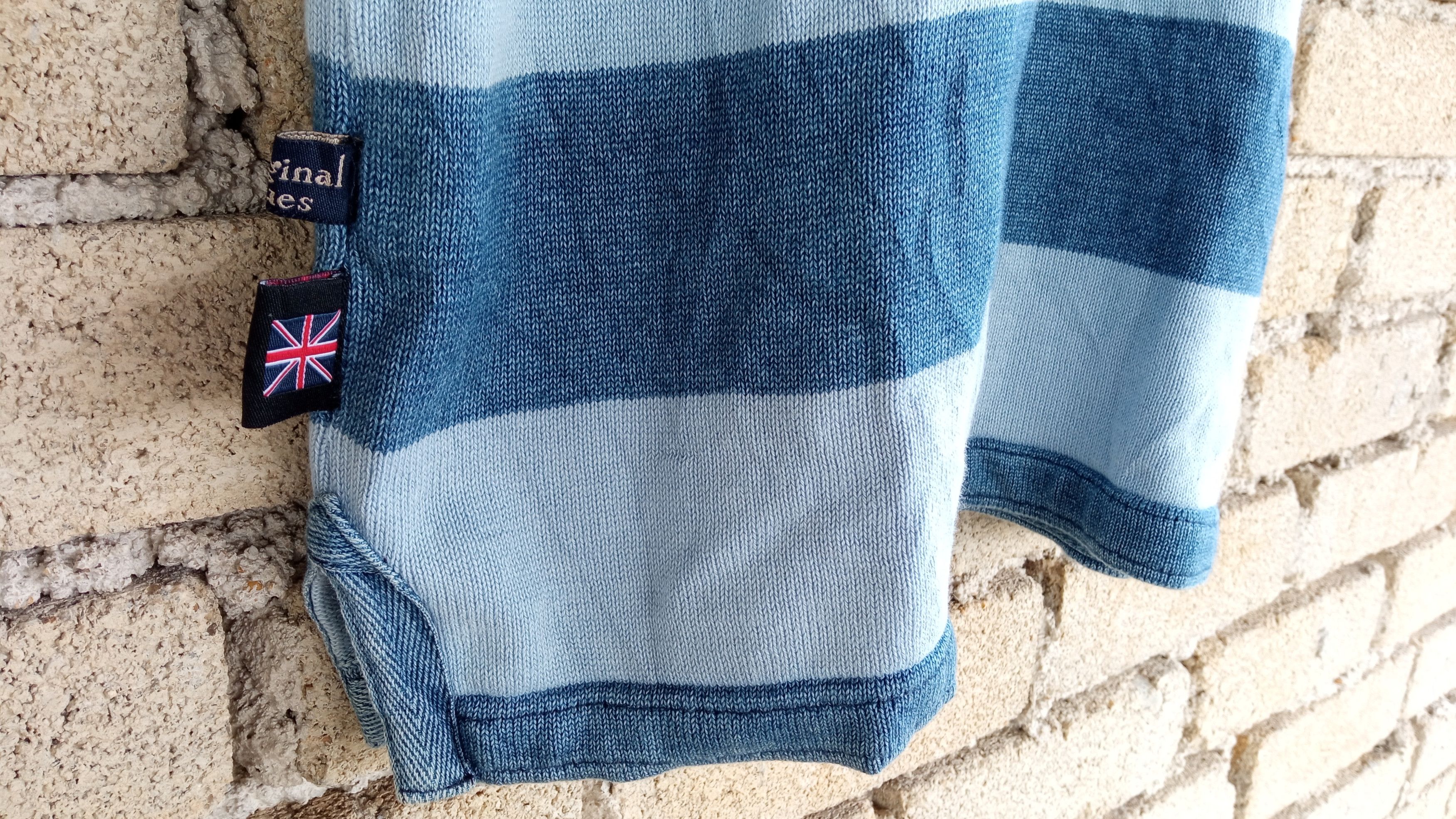 Indigo × Japanese Brand 🔥🔥Original Blues Indigo Dye Border Striped T-Shirt Size US M / EU 48-50 / 2 - 14 Thumbnail