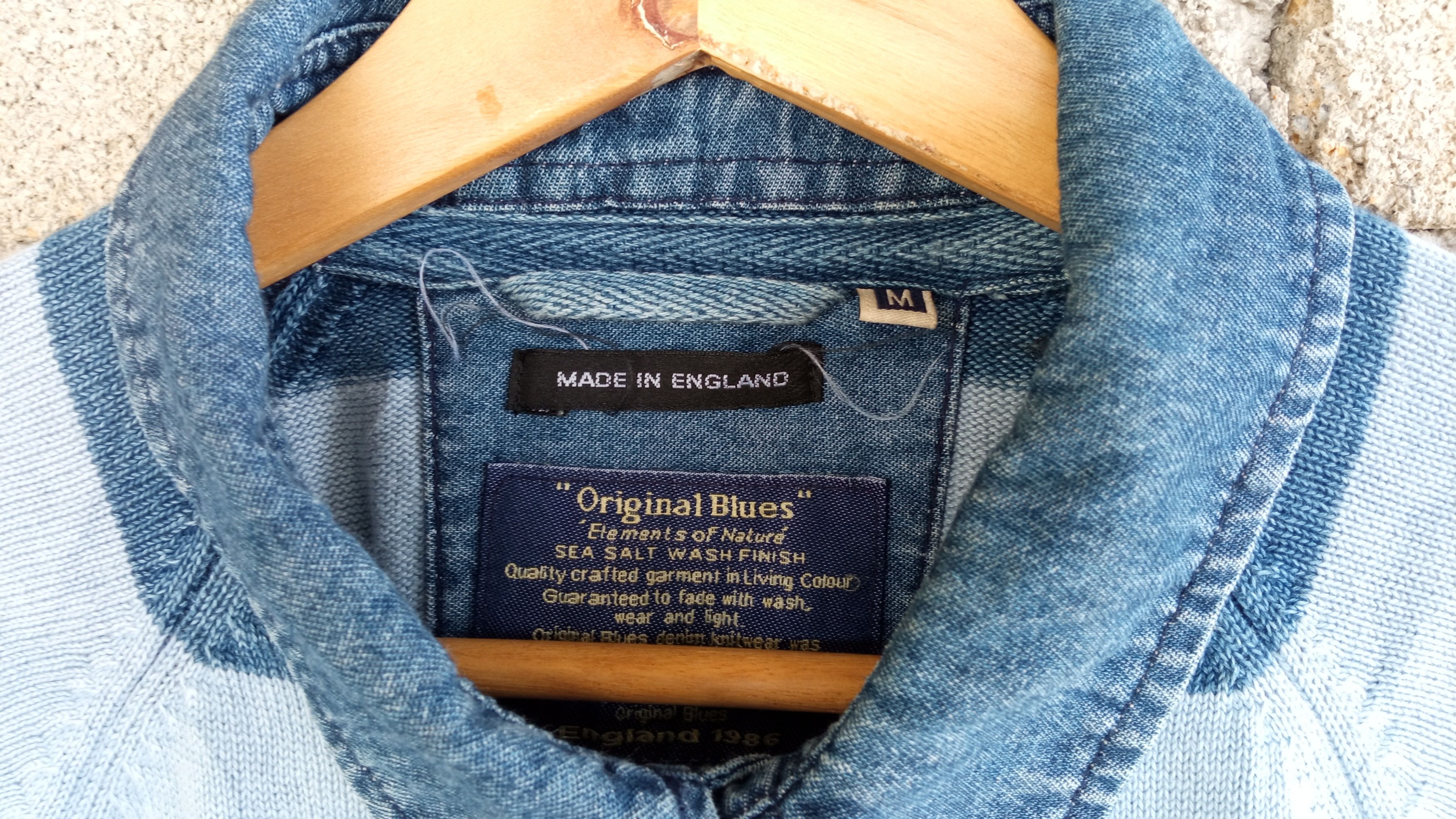 Indigo × Japanese Brand 🔥🔥Original Blues Indigo Dye Border Striped T-Shirt Size US M / EU 48-50 / 2 - 12 Thumbnail