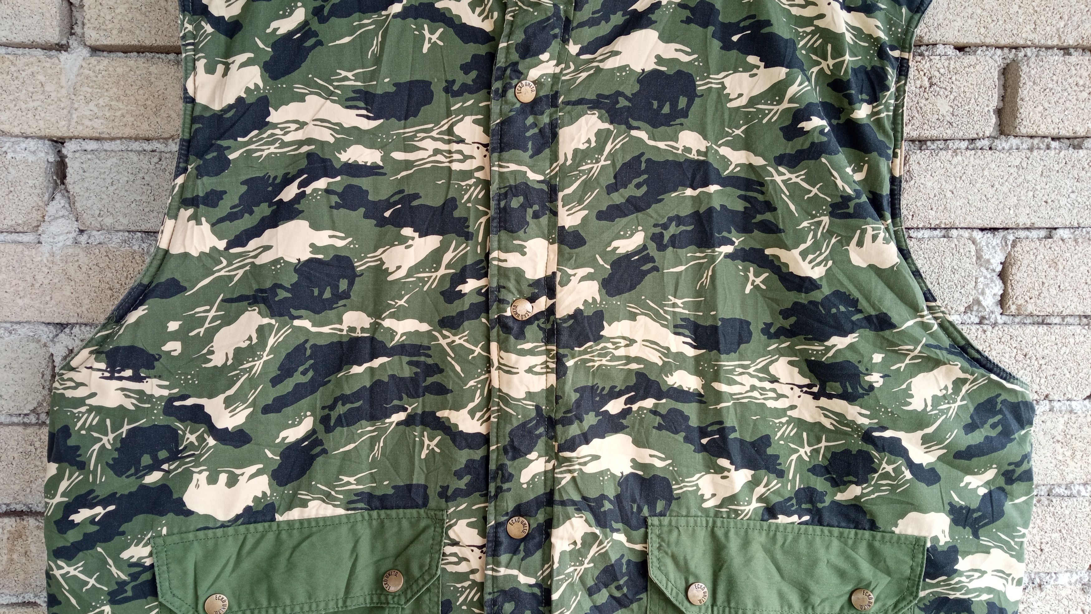 Ecko Unltd. × Vintage 🔥🔥Ecko Unlimited Oversize Camo Sweater Vest Jacket Size US XXL / EU 58 / 5 - 6 Thumbnail