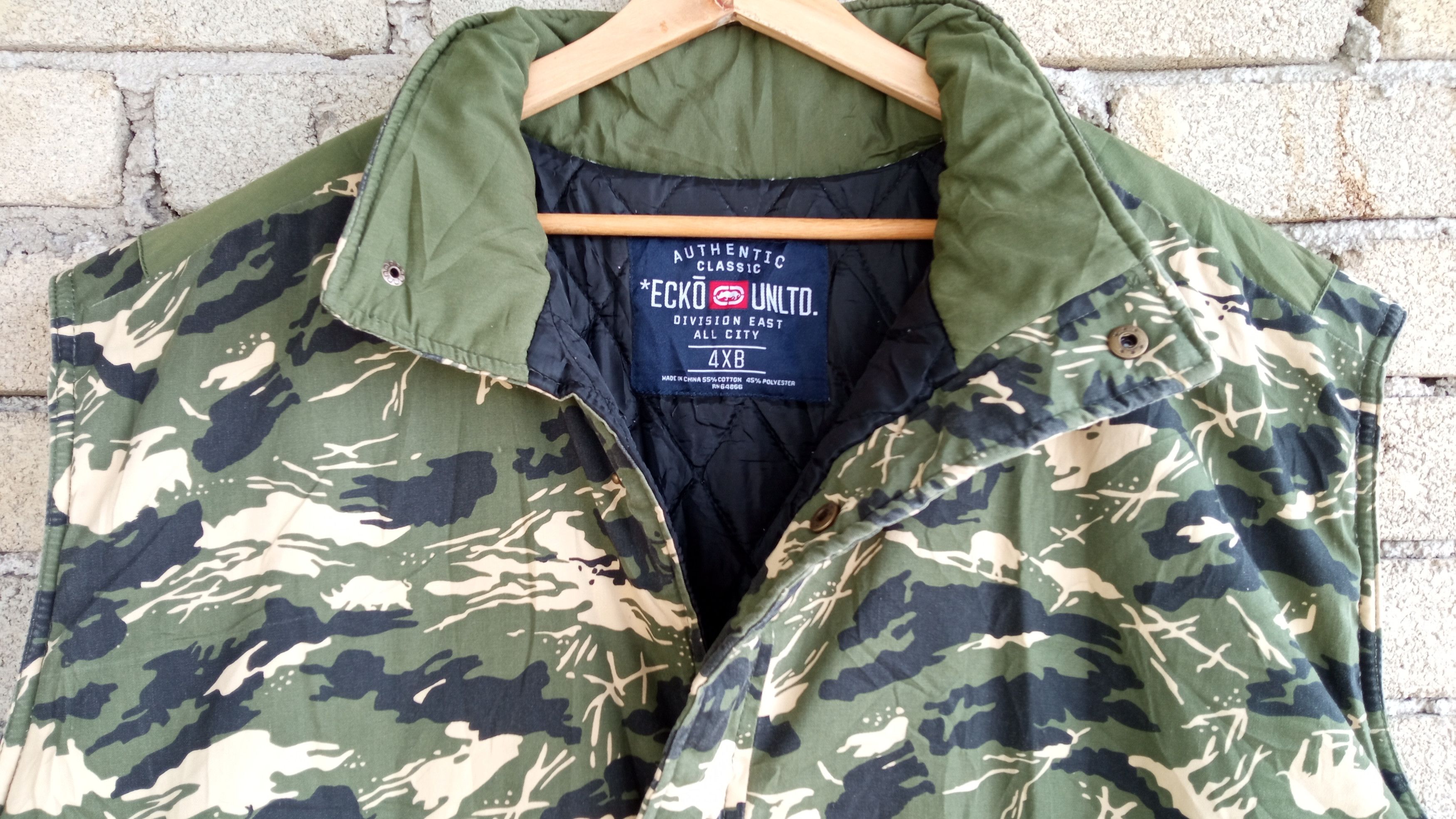 Ecko Unltd. × Vintage 🔥🔥Ecko Unlimited Oversize Camo Sweater Vest Jacket Size US XXL / EU 58 / 5 - 12 Thumbnail