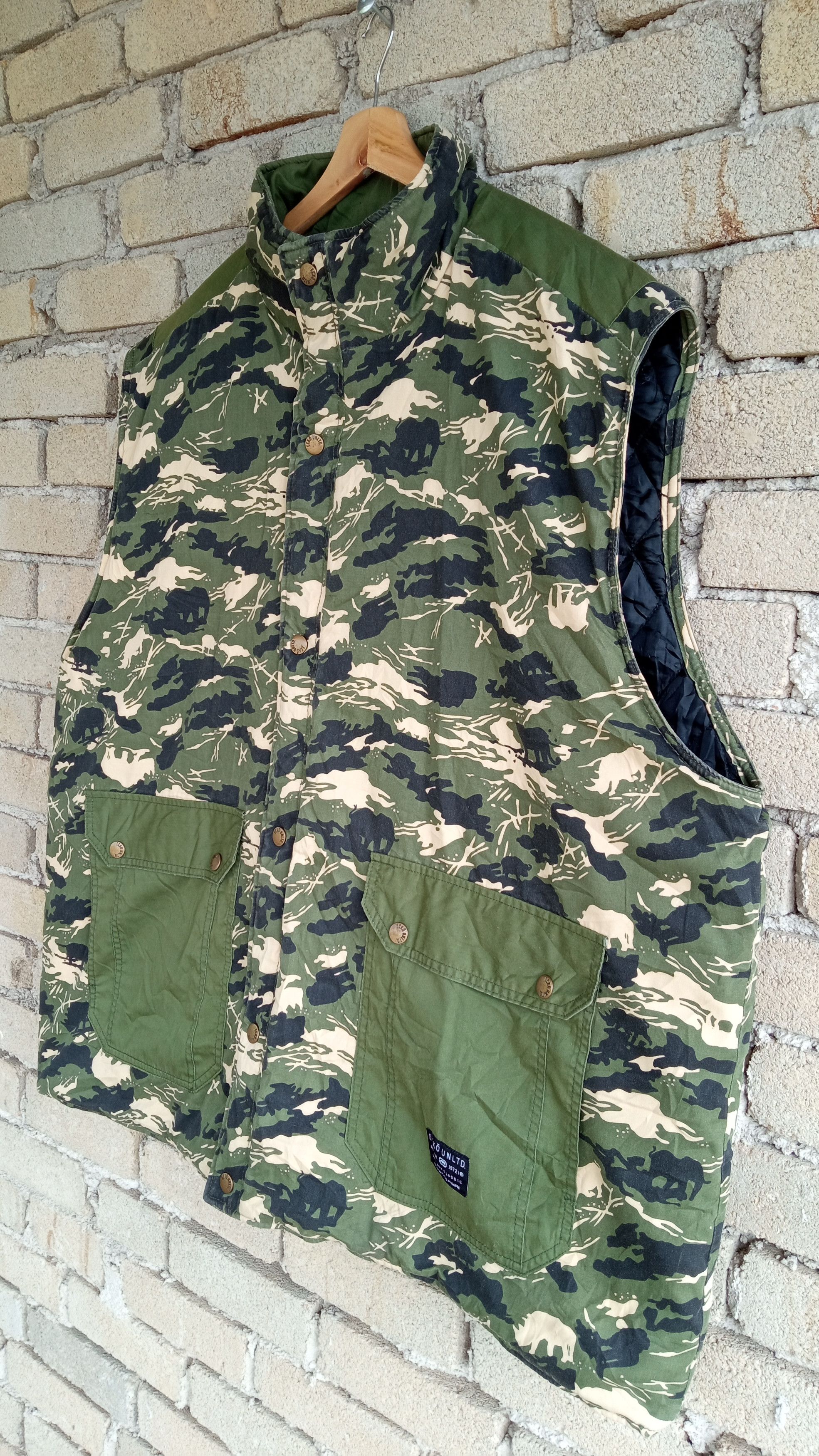 Ecko Unltd. × Vintage 🔥🔥Ecko Unlimited Oversize Camo Sweater Vest Jacket Size US XXL / EU 58 / 5 - 3 Thumbnail