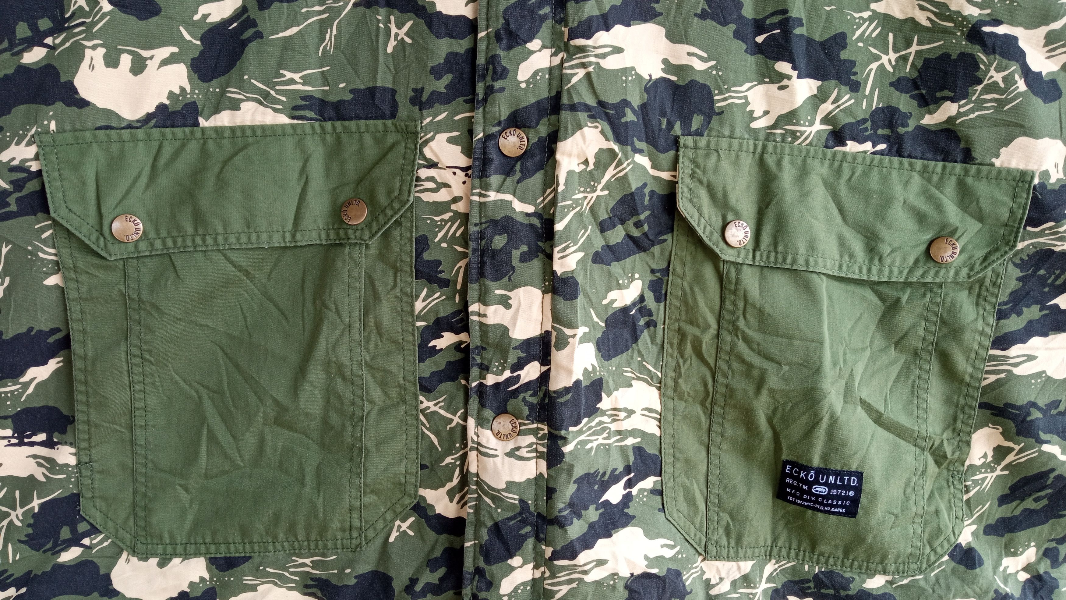 Ecko Unltd. × Vintage 🔥🔥Ecko Unlimited Oversize Camo Sweater Vest Jacket Size US XXL / EU 58 / 5 - 8 Thumbnail