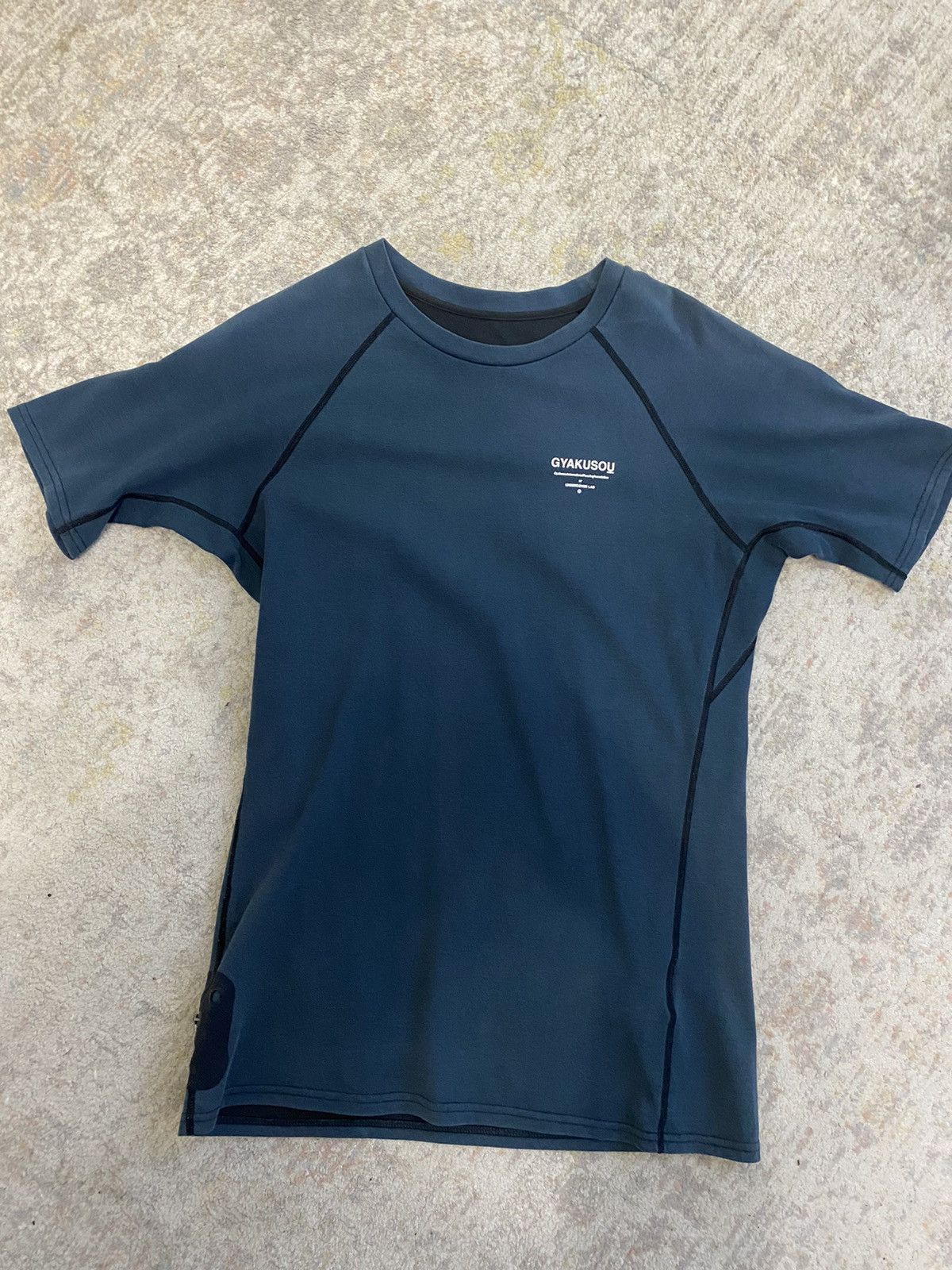 image of Gyakusou x Undercover 2010 First Generation Bonded Zip T Shirt in Blue, Men's (Size Medium)