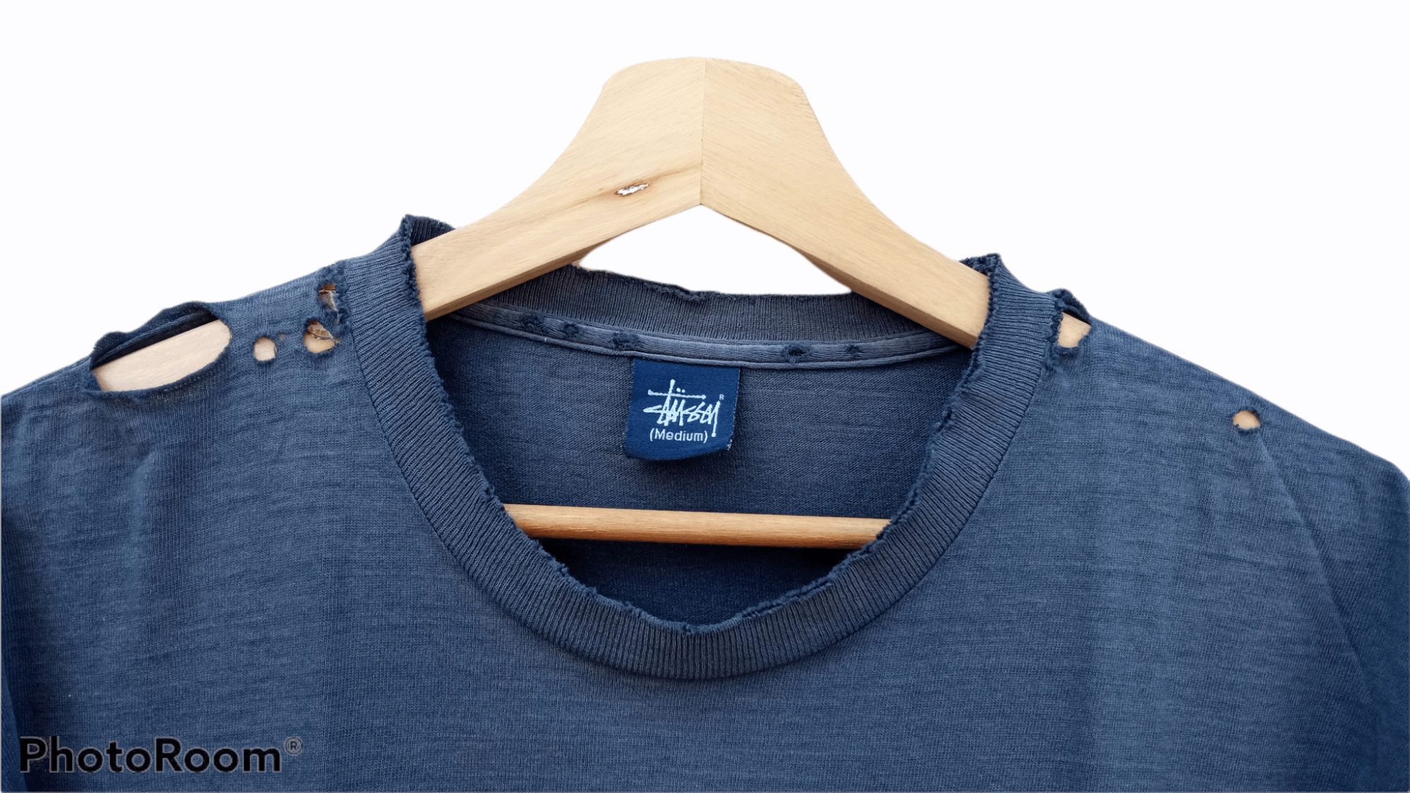 Stussy × Vintage 🔥🔥Vintage 90's Stussy Logo Distressed T-Shirt Size US M / EU 48-50 / 2 - 13 Thumbnail