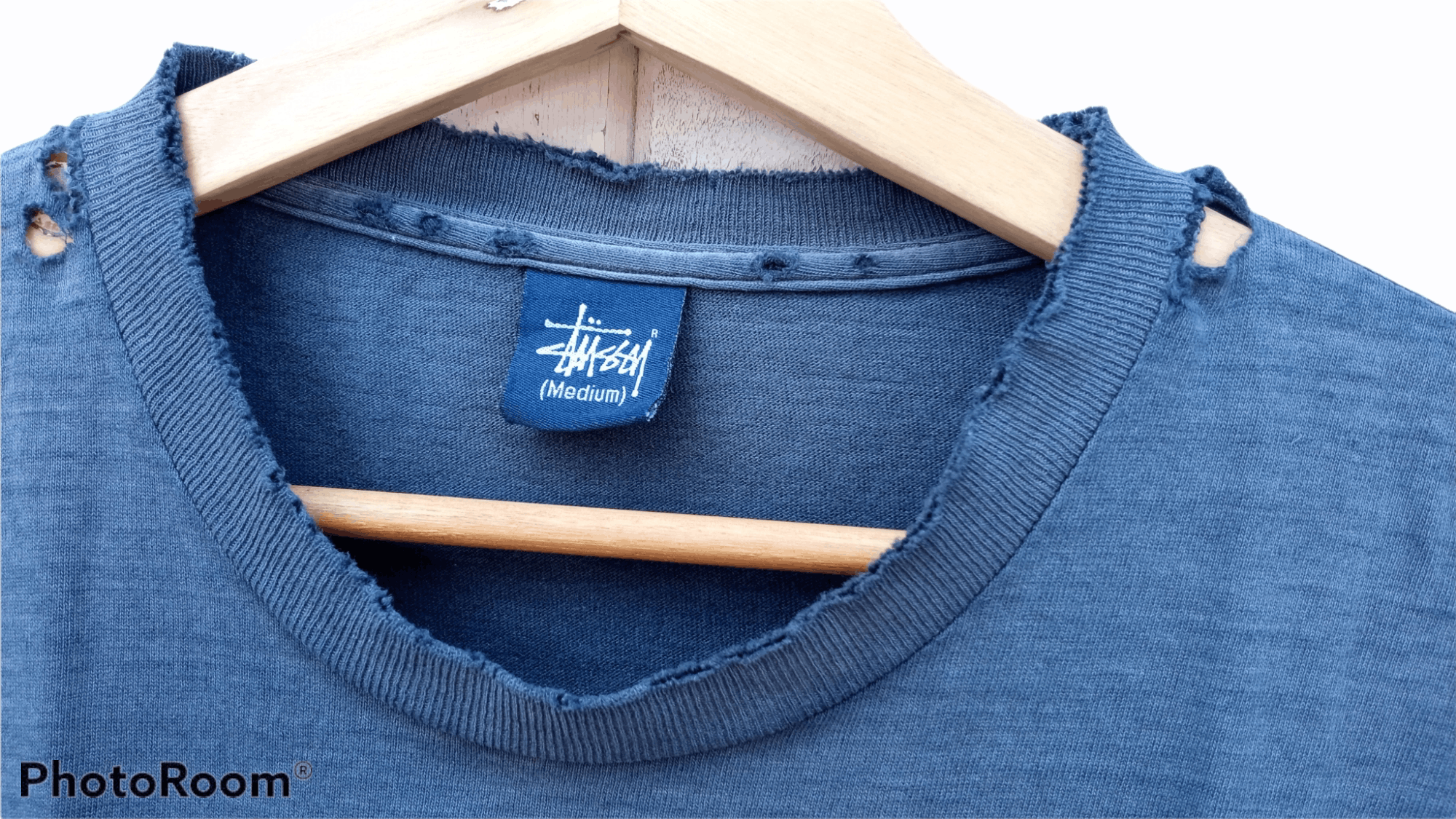 Stussy × Vintage 🔥🔥Vintage 90's Stussy Logo Distressed T-Shirt Size US M / EU 48-50 / 2 - 16 Thumbnail