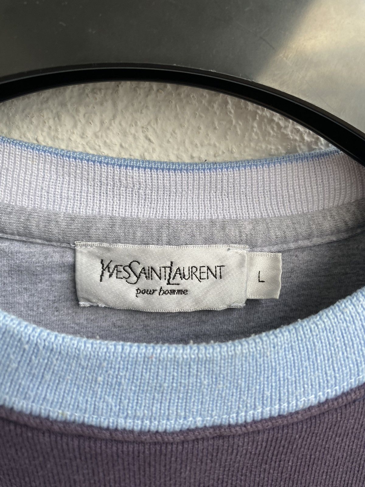 Yves Saint Laurent YSL Sweatshirt Striped Vintage Crewneck Blue 90s Y2k Sweater Size US L / EU 52-54 / 3 - 5 Thumbnail