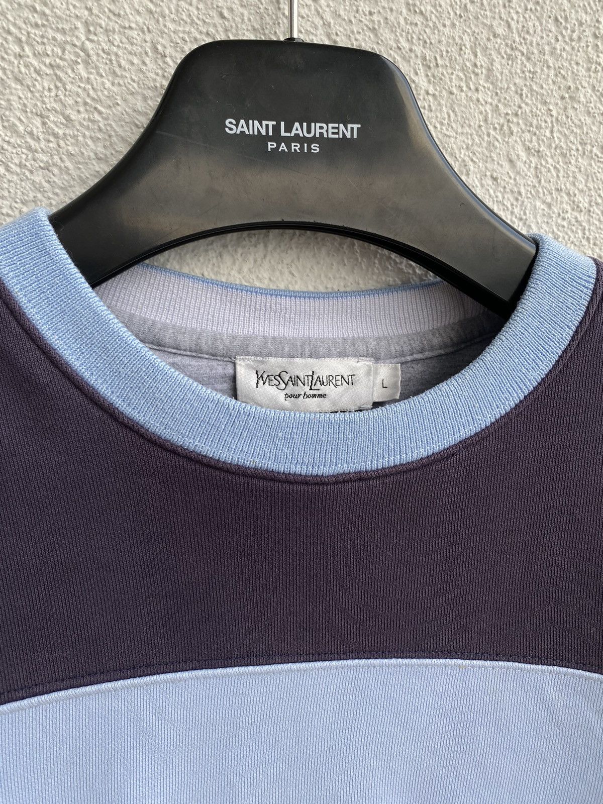 Yves Saint Laurent YSL Sweatshirt Striped Vintage Crewneck Blue 90s Y2k Sweater Size US L / EU 52-54 / 3 - 13 Thumbnail