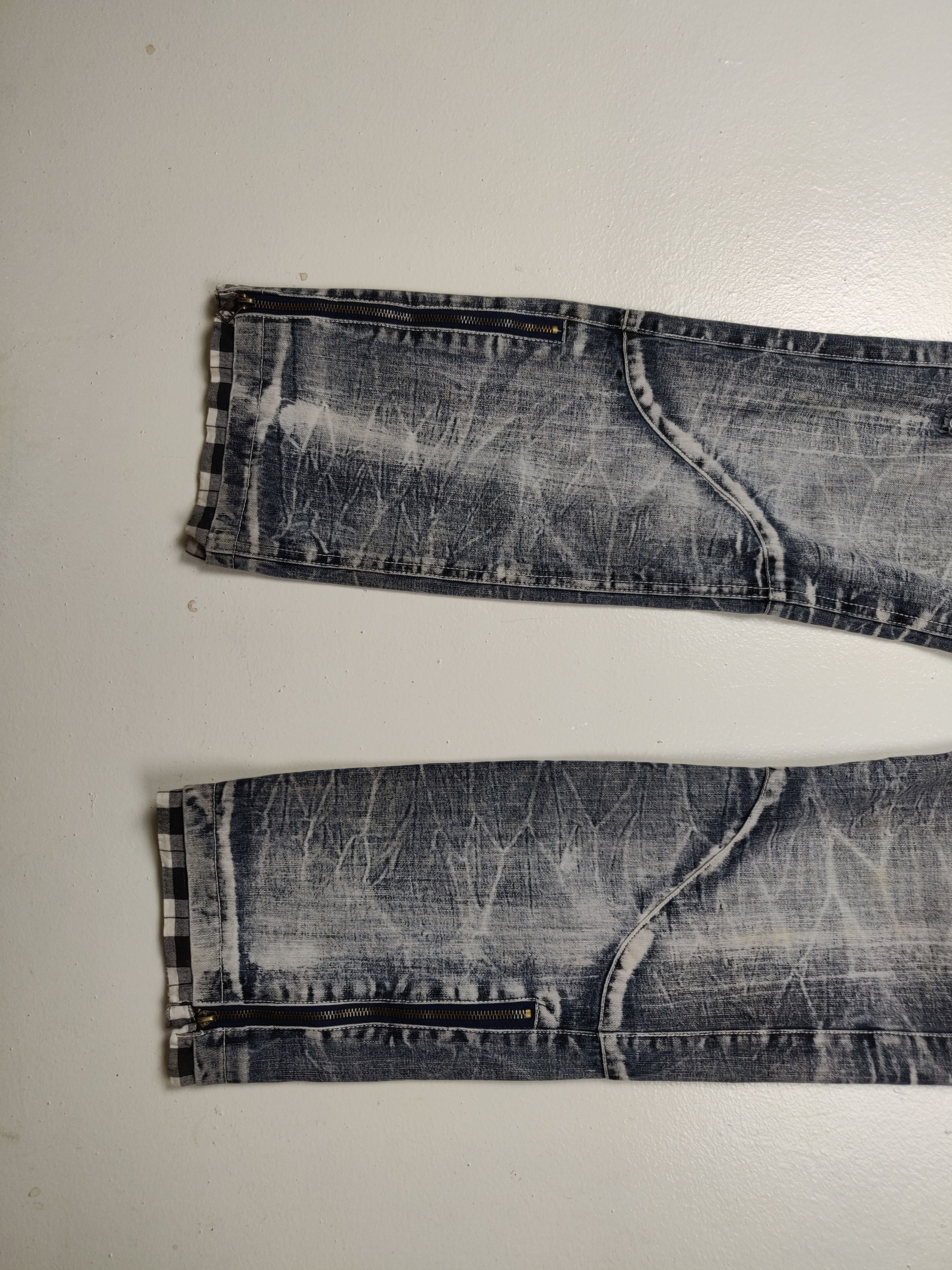 Japanese Brand 2002 Lowbox Japan D-Blu Collection Punk Denim Jeans Size US 35 - 6 Thumbnail
