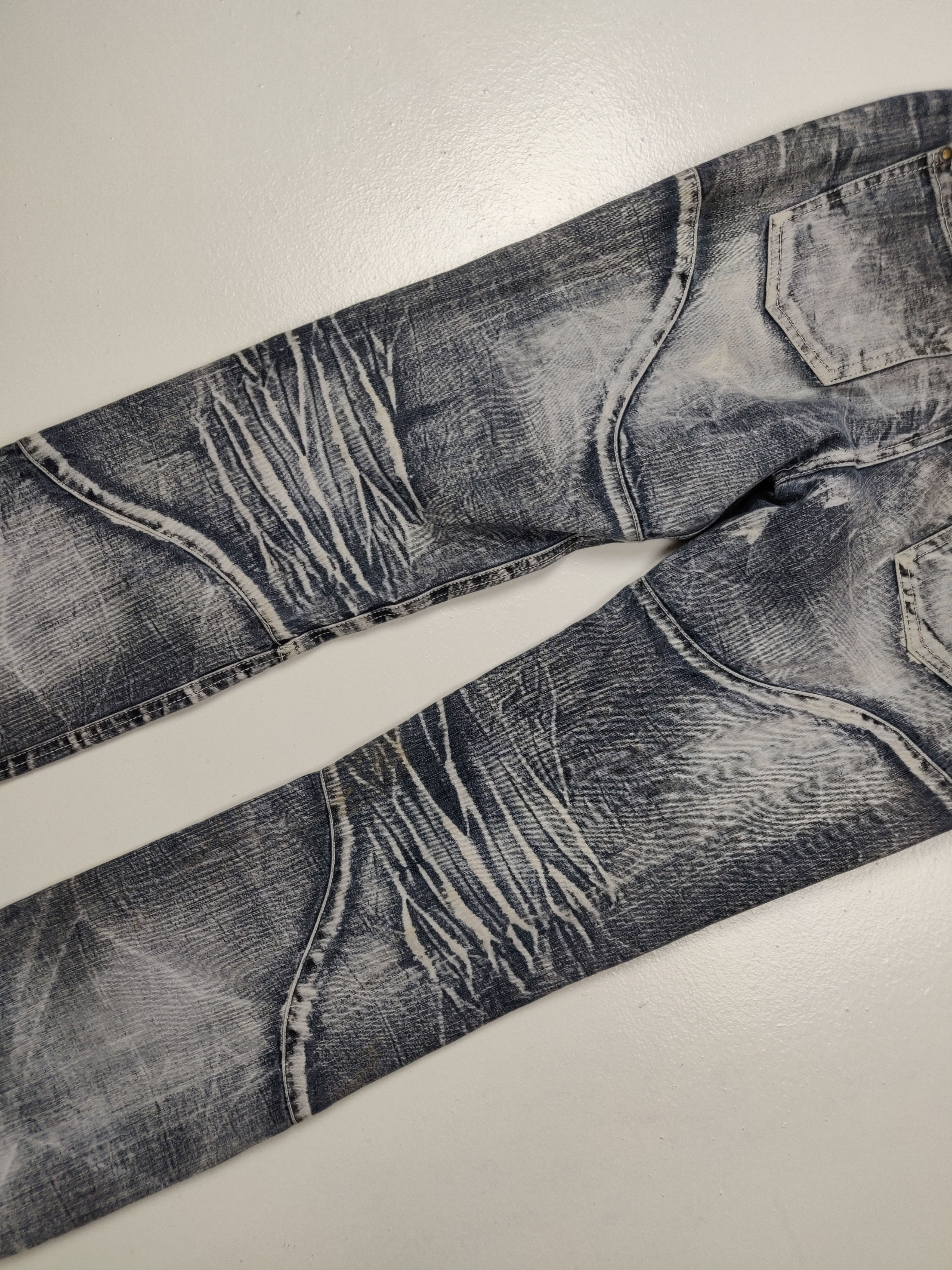 Japanese Brand 2002 Lowbox Japan D-Blu Collection Punk Denim Jeans Size US 35 - 12 Thumbnail