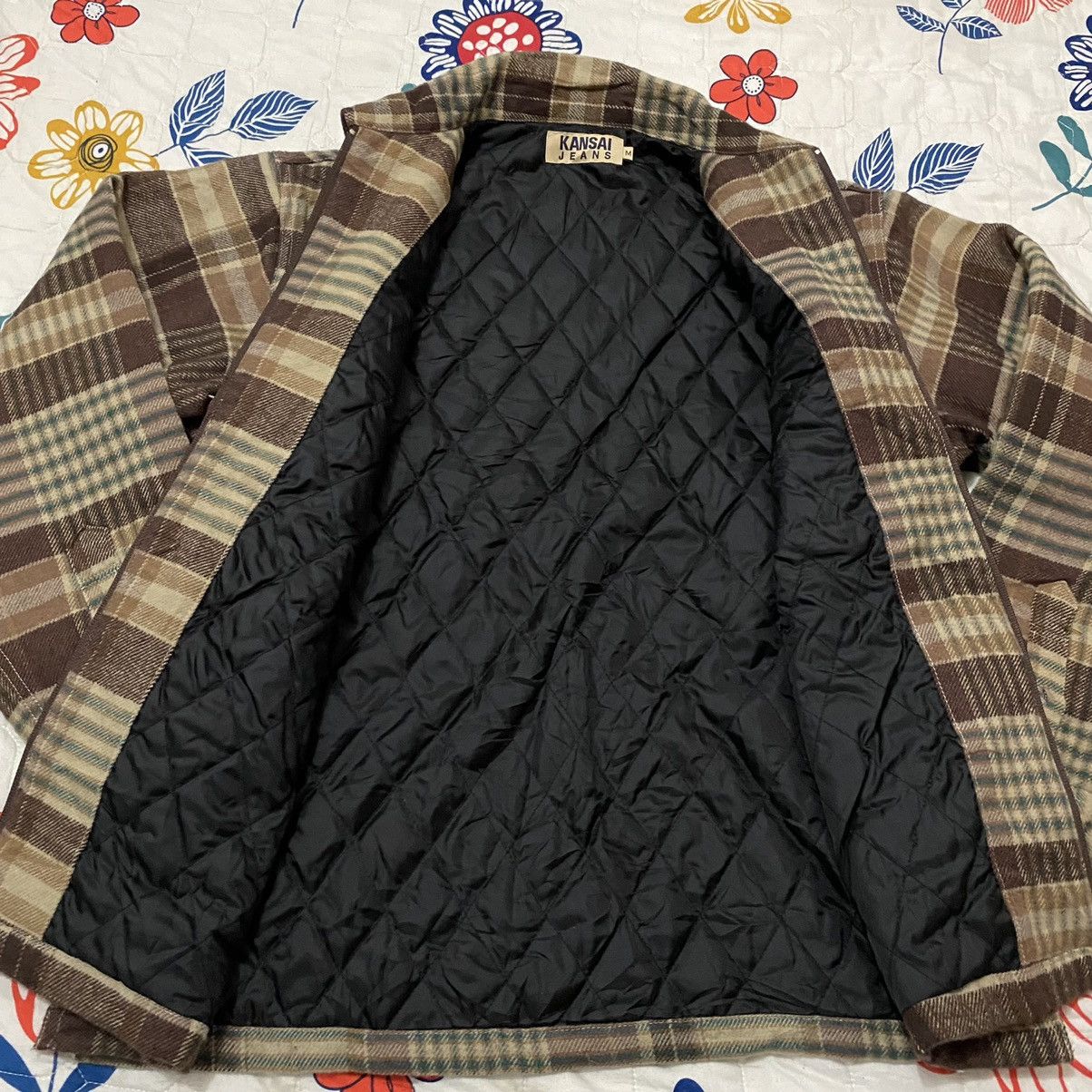 Designer × Japanese Brand × Kansai Yamamoto Steals🔥Vintage Shadow Plaid Zip Up Jacket Size US M / EU 48-50 / 2 - 11 Thumbnail