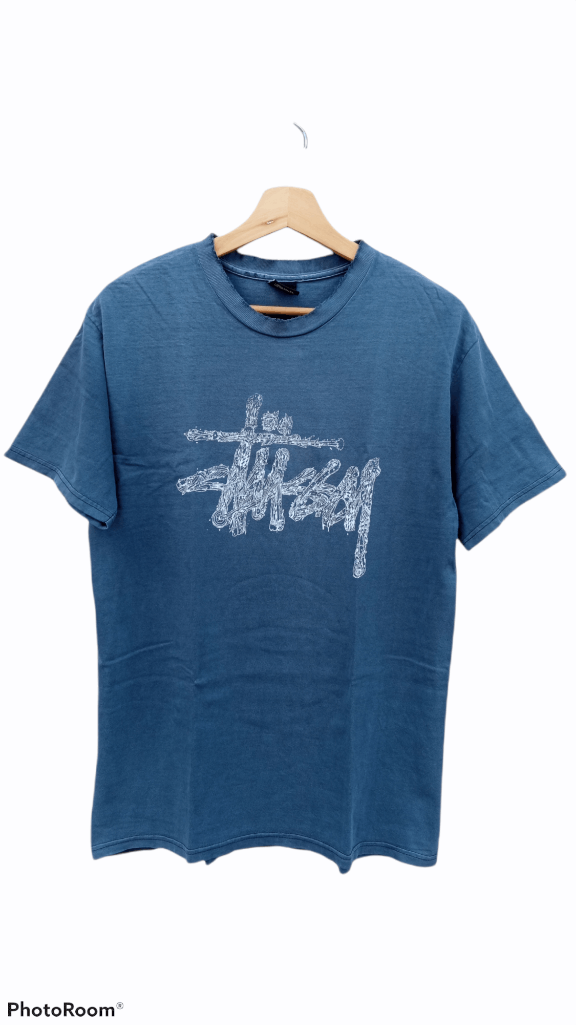 Stussy × Vintage 🔥🔥Vintage 90's Stussy Spell Out Distressed T-Shirt Size US M / EU 48-50 / 2 - 1 Thumbnail