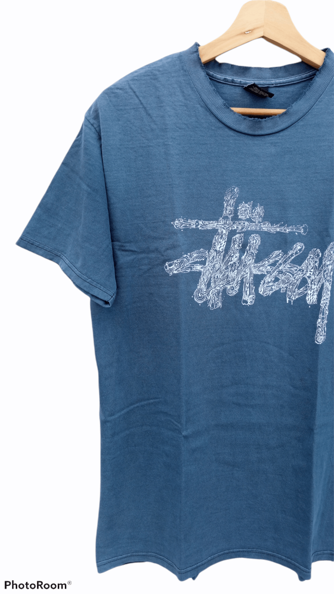 Stussy × Vintage 🔥🔥Vintage 90's Stussy Spell Out Distressed T-Shirt Size US M / EU 48-50 / 2 - 5 Thumbnail