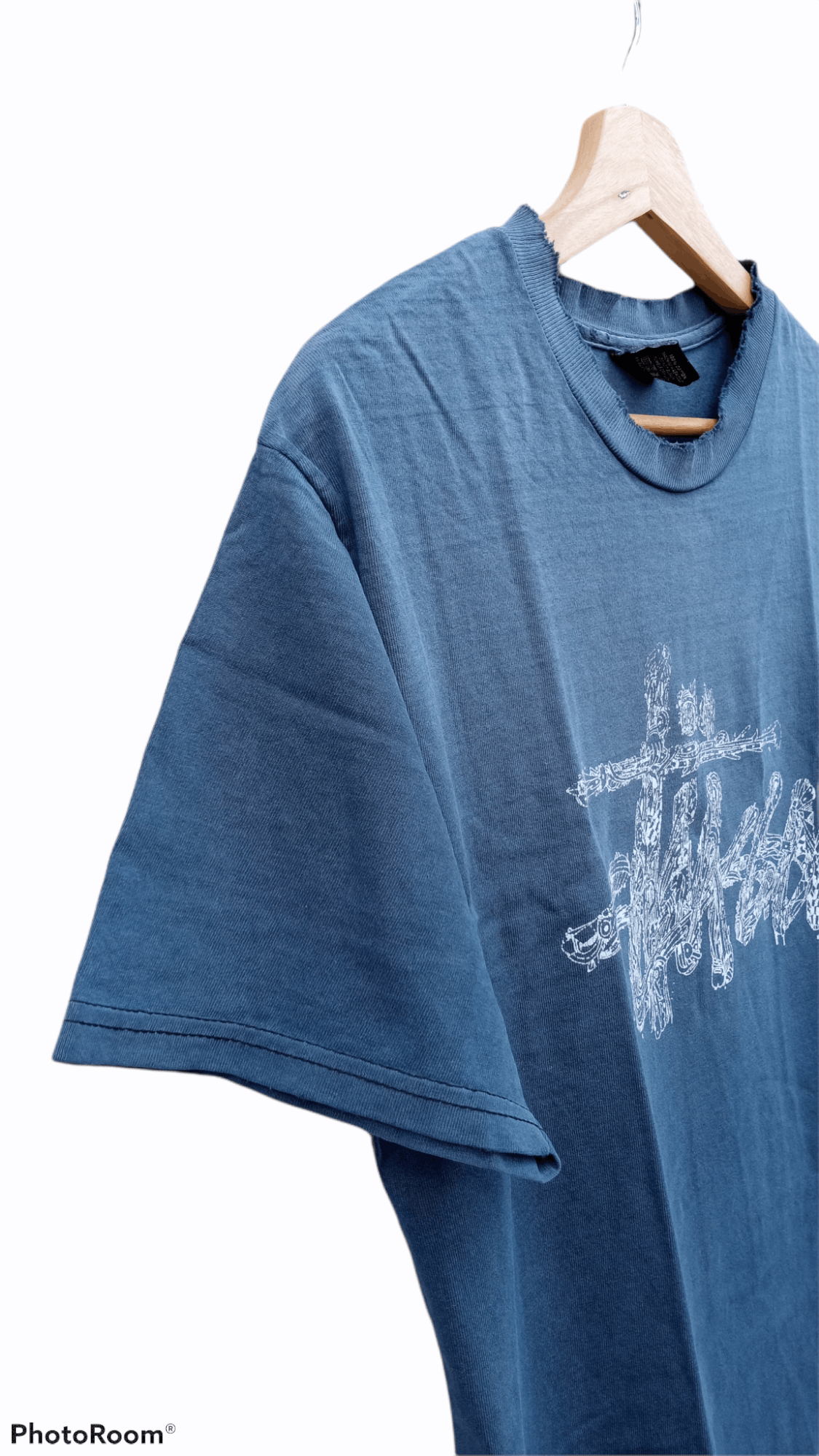 Stussy × Vintage 🔥🔥Vintage 90's Stussy Spell Out Distressed T-Shirt Size US M / EU 48-50 / 2 - 8 Thumbnail