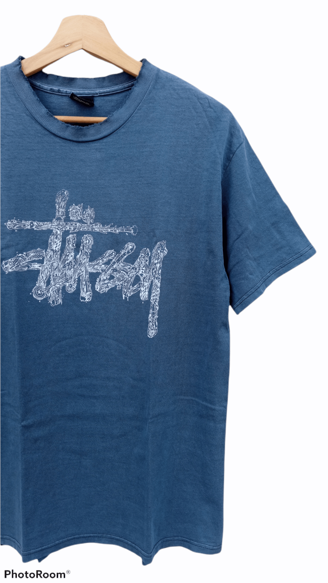 Stussy × Vintage 🔥🔥Vintage 90's Stussy Spell Out Distressed T-Shirt Size US M / EU 48-50 / 2 - 4 Thumbnail